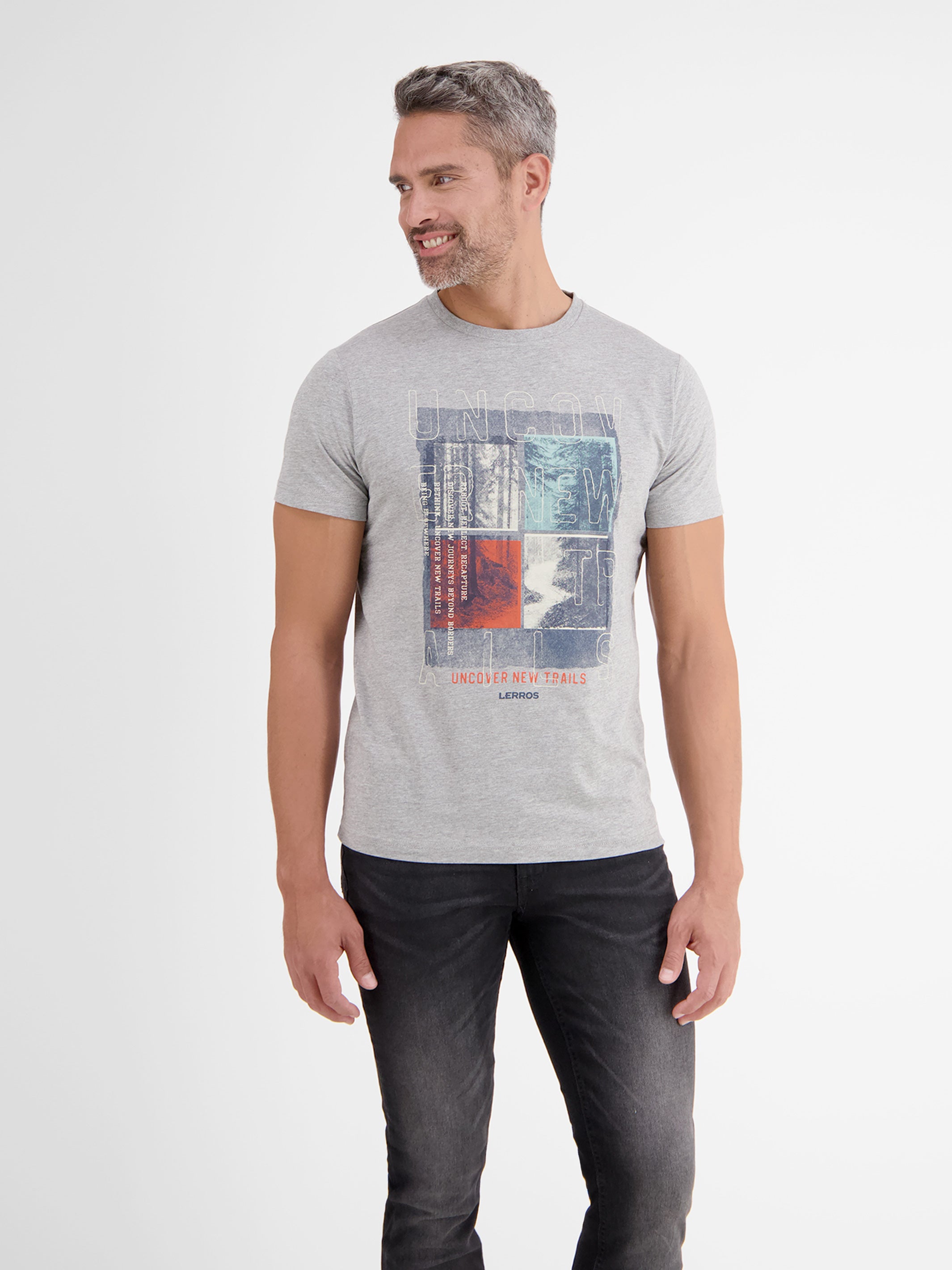 T-Shirt SHOP LERROS mit – Frontprint