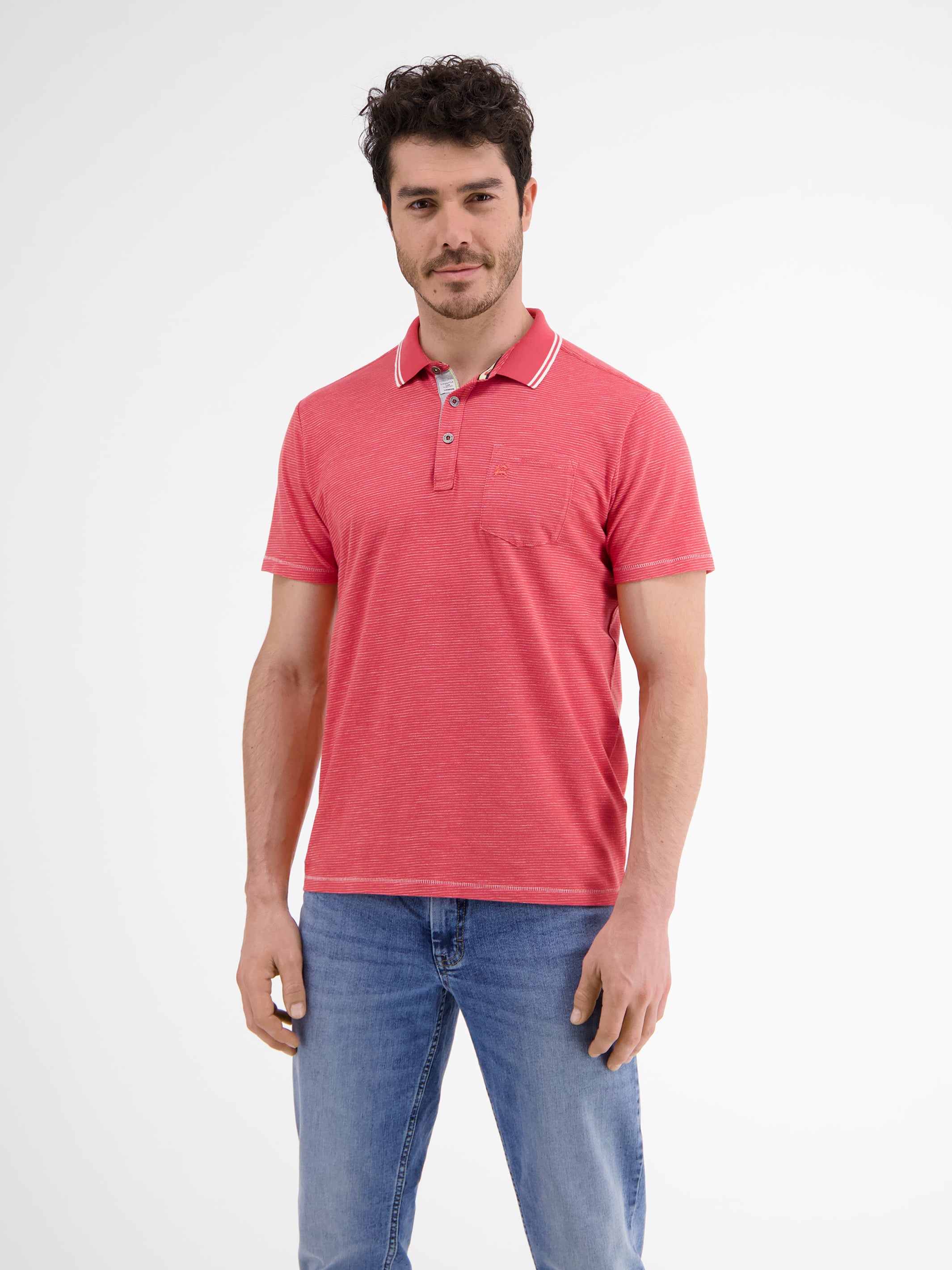 Polo shirt with fineliner stripes – SHOP LERROS