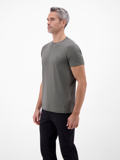 Basic T-Shirt mit LERROS Logo-Print - LERROS