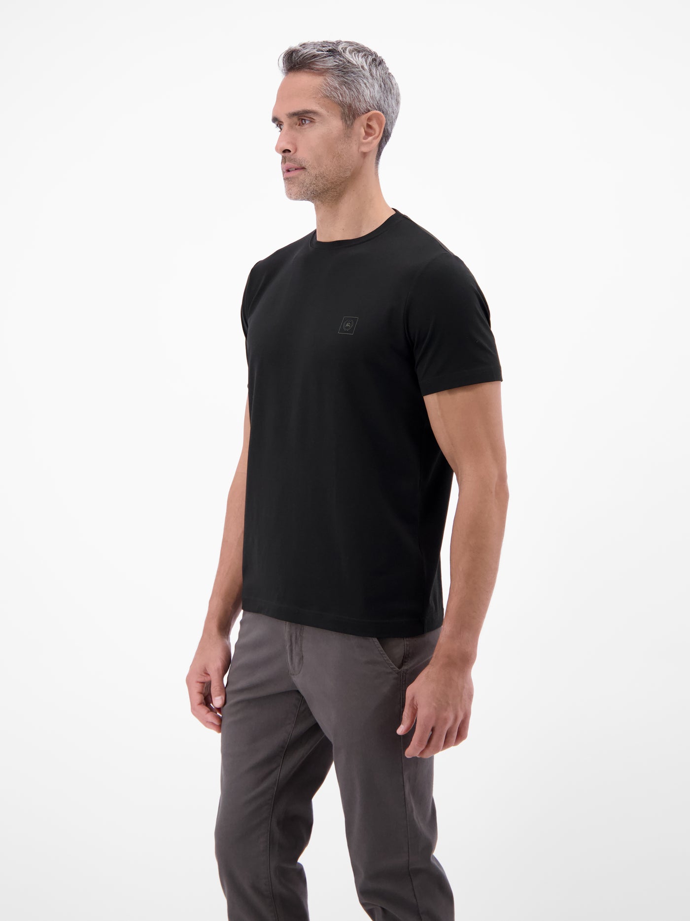 Basic T-Shirt mit LERROS Logo-Print - LERROS