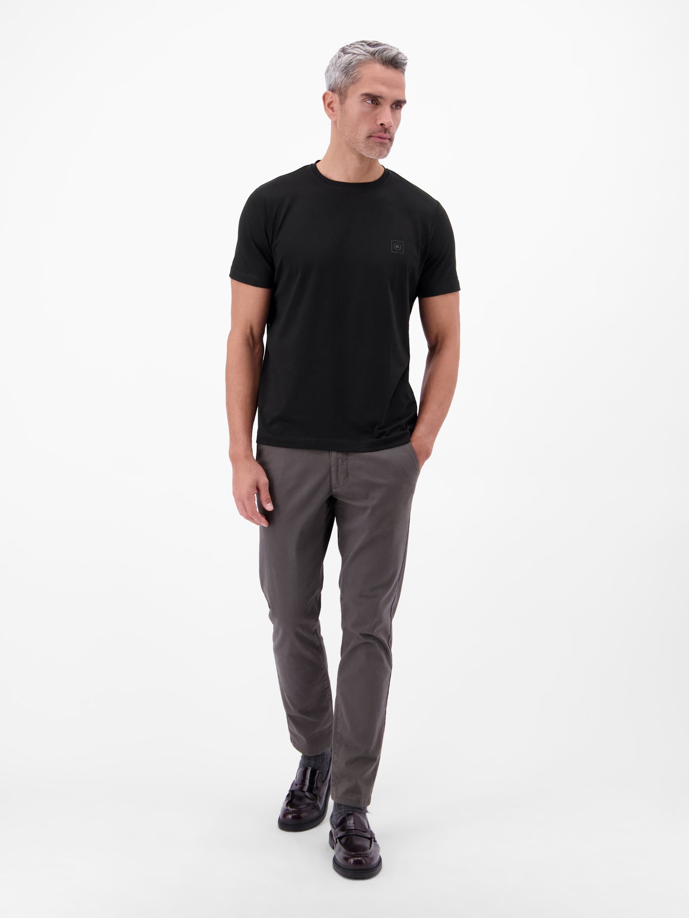 Basic T-Shirt mit LERROS Logo-Print - LERROS