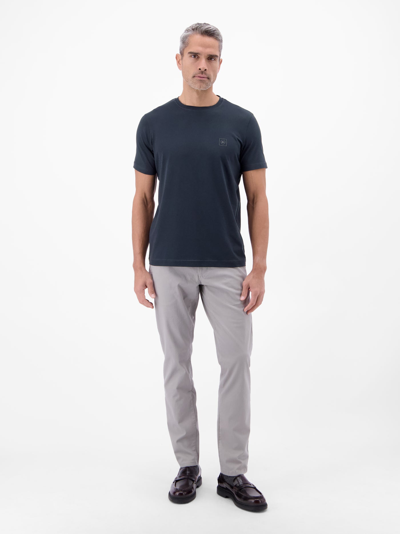 Basic T-Shirt mit LERROS Logo-Print - LERROS