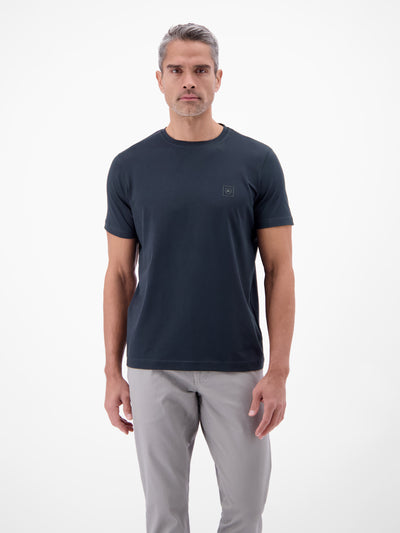 Basic T-Shirt mit LERROS Logo-Print - LERROS