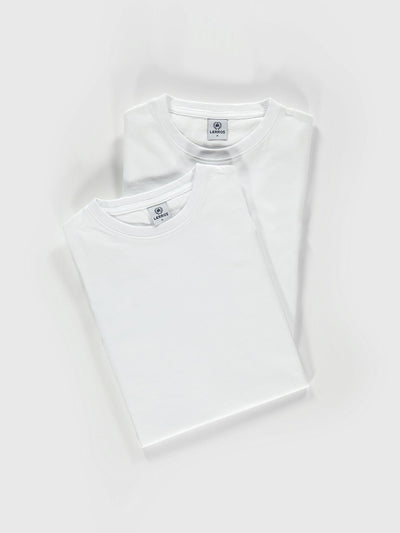 Round neck double pack T-shirt in premium cotton quality