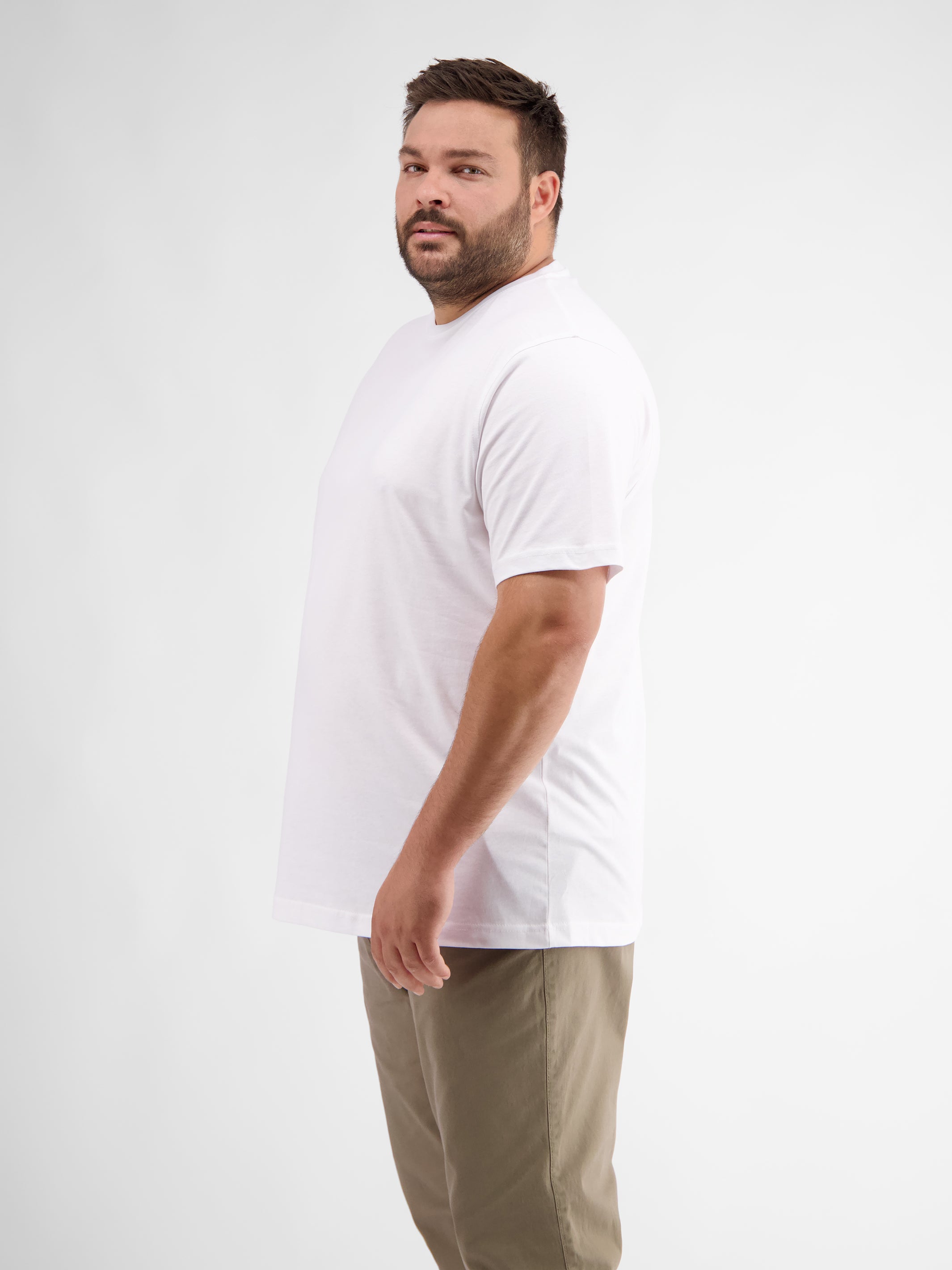 Rundhals Doppelpack T-Shirt für Herren in Premium Baumwollqualität - LERROS