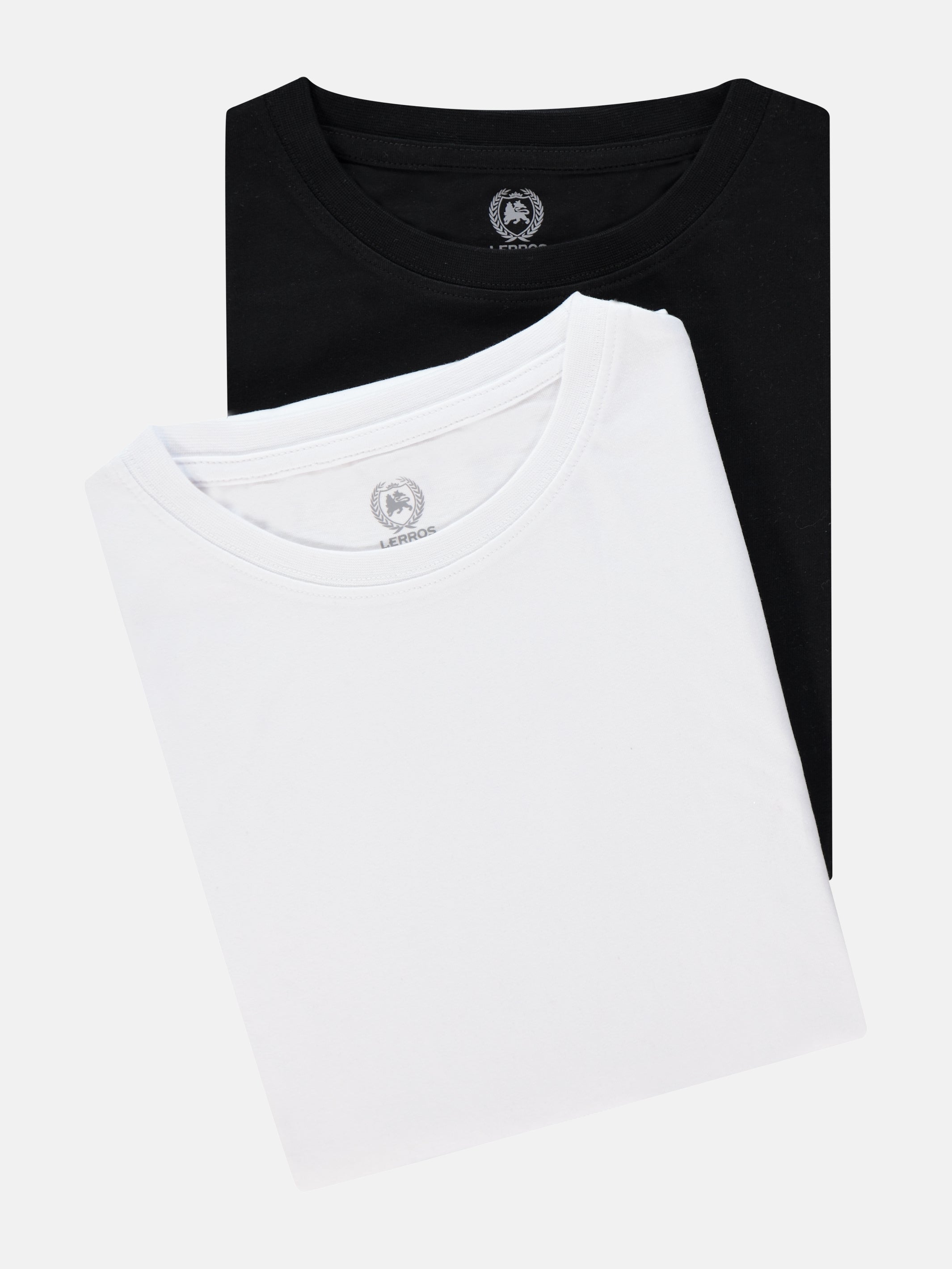Doppelpack T-Shirt für Herren, Rundhals in Premium Baumwollqualität - LERROS