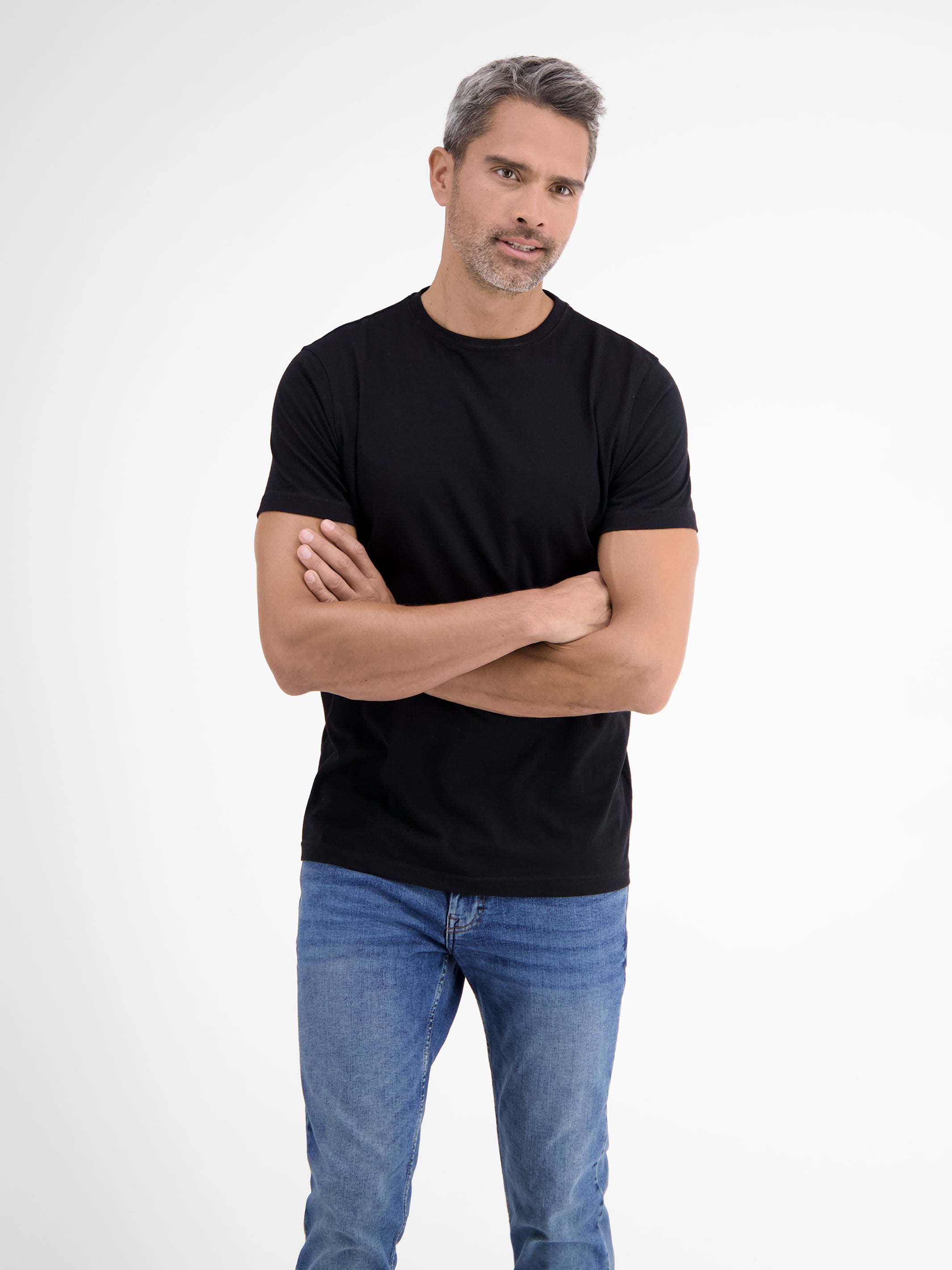 Doppelpack T-Shirt für Herren, Rundhals in Premium Baumwollqualität - LERROS