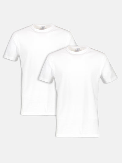 Double pack of t-shirts for men, round neck in premium cotton quality