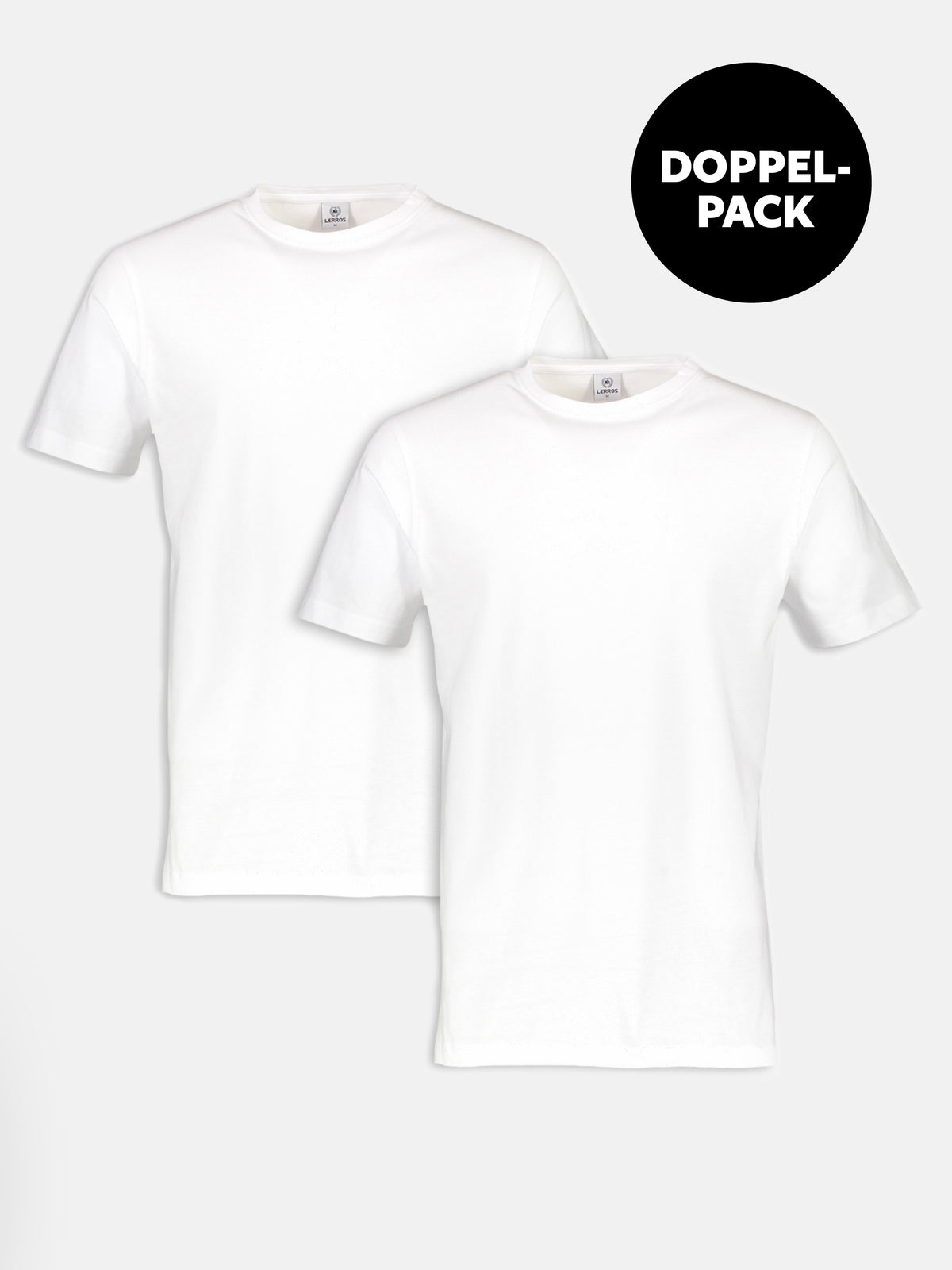 T-Shirt Doppelpack, Rundhals, weiche Baumwolle