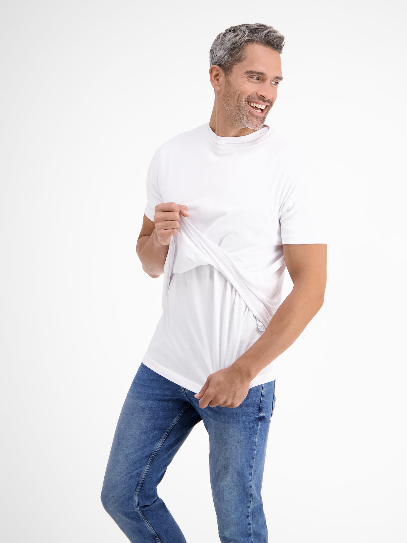 Doppelpack T-Shirt für Herren, Rundhals in Premium Baumwollqualität