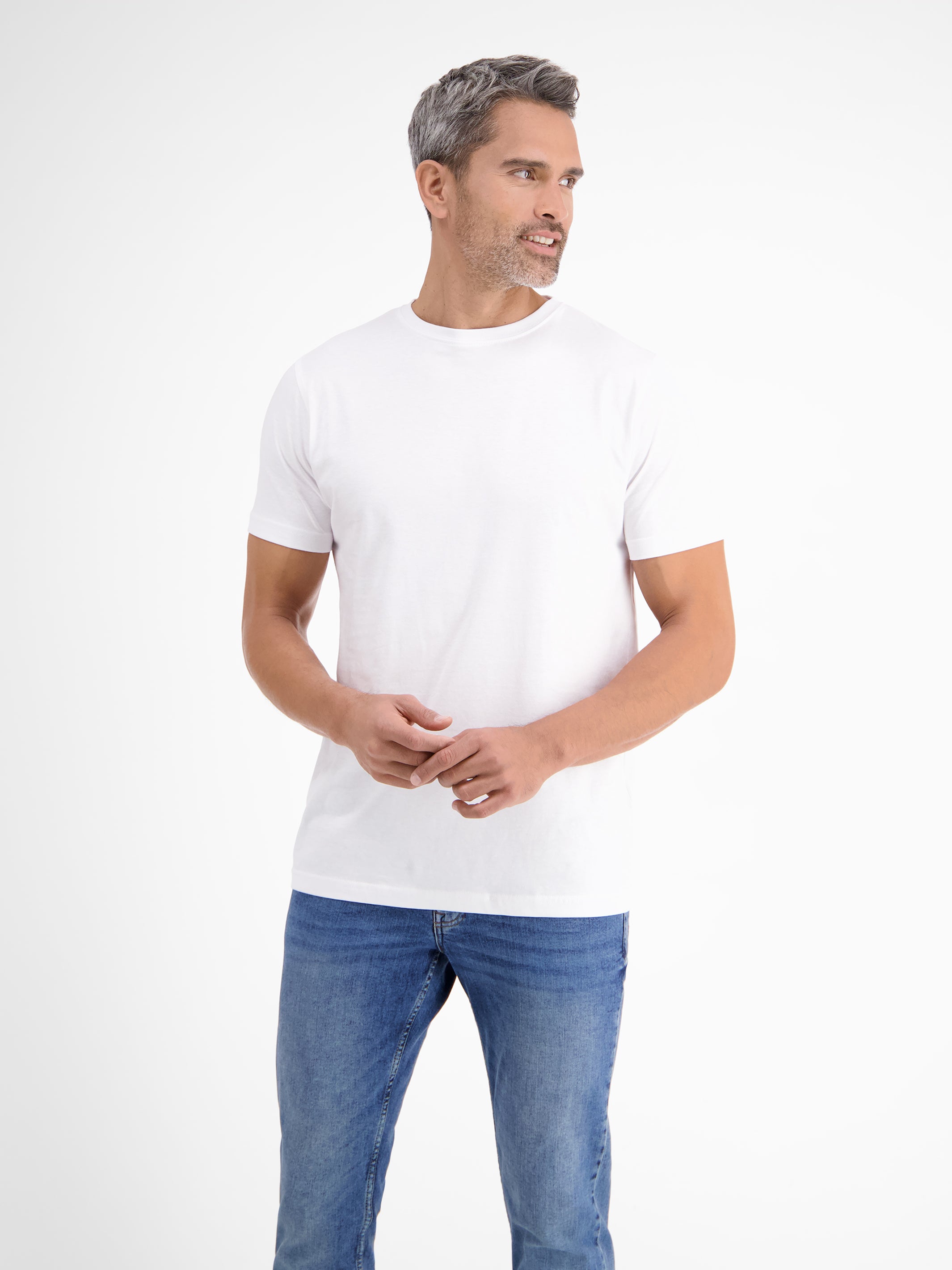 Doppelpack T-Shirt für Herren, Rundhals in Premium Baumwollqualität - LERROS