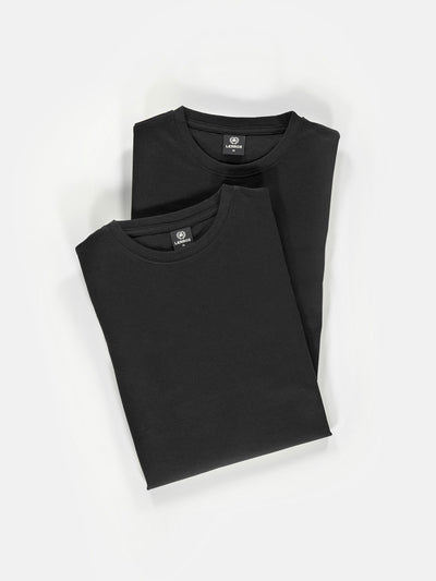 Dubbelpak T-shirts voor heren, ronde hals in premium katoenkwaliteit