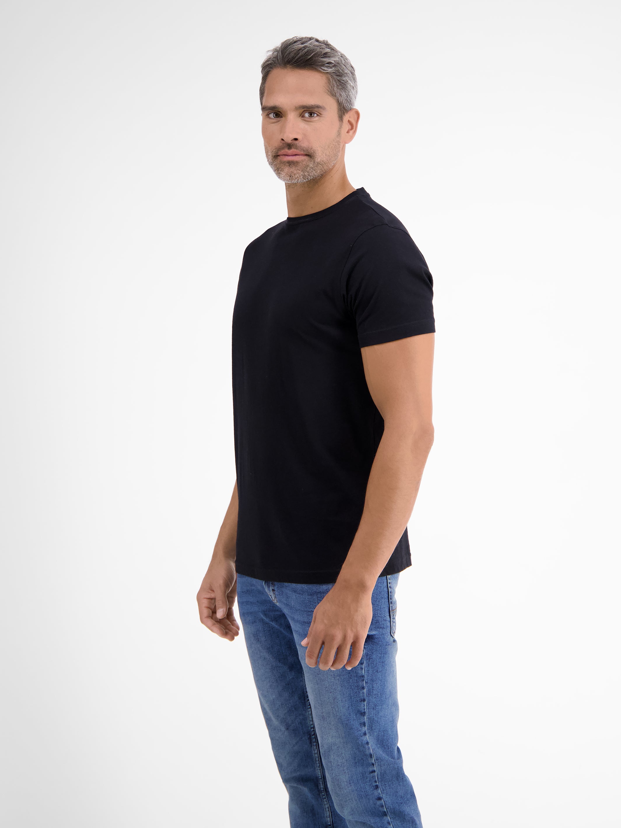Doppelpack T-Shirt für Herren, Rundhals in Premium Baumwollqualität - LERROS
