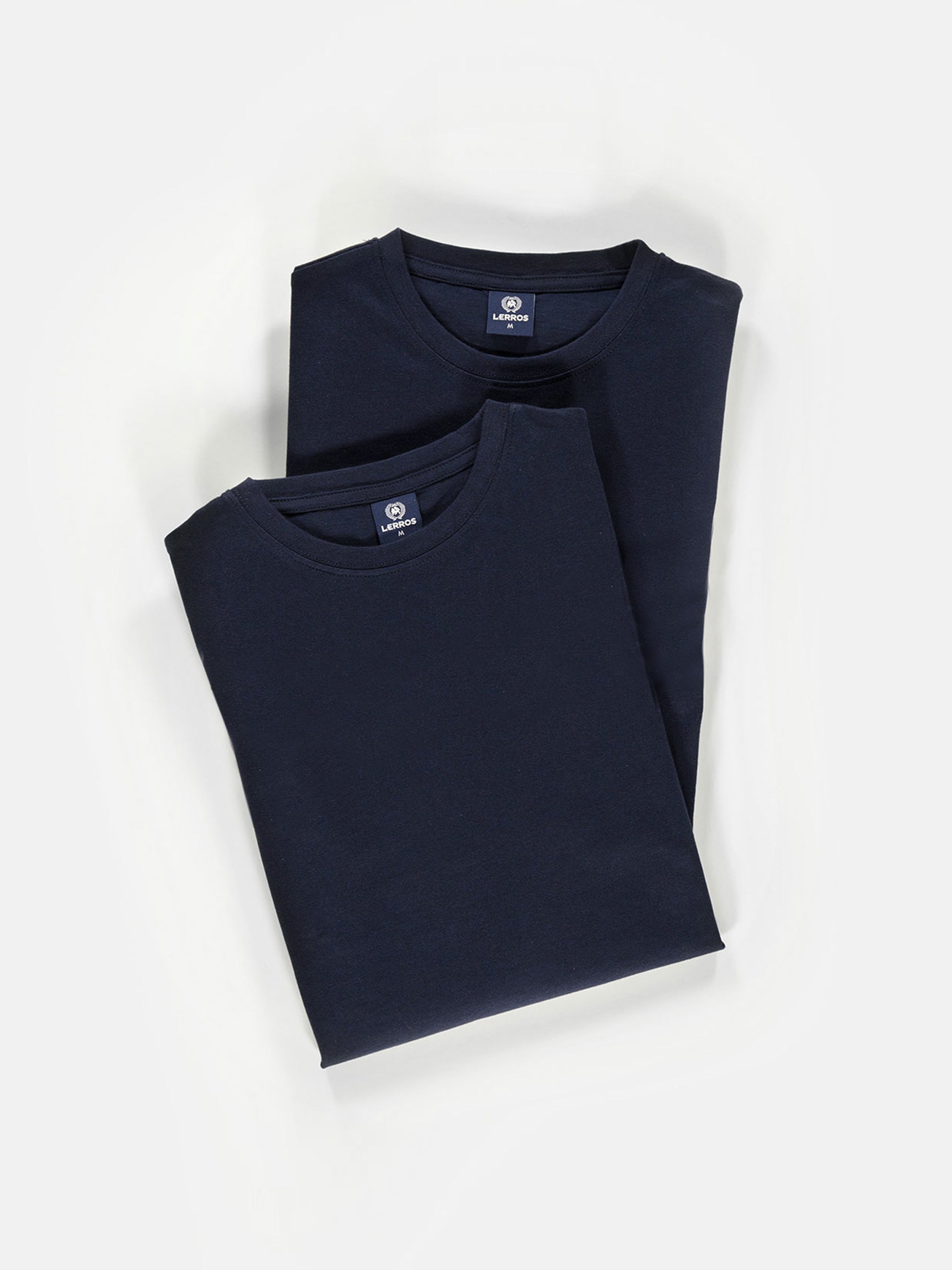 Doppelpack T-Shirt für Herren, Rundhals in Premium Baumwollqualität - LERROS
