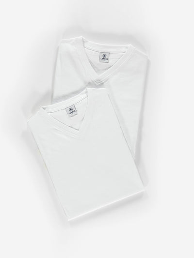 V-neck double pack men's T-shirt in premium cotton quality