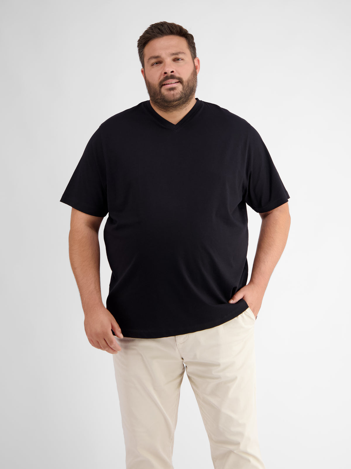 V-Neck Doppelpack Herren T-Shirt in Premium Baumwollqualität - LERROS