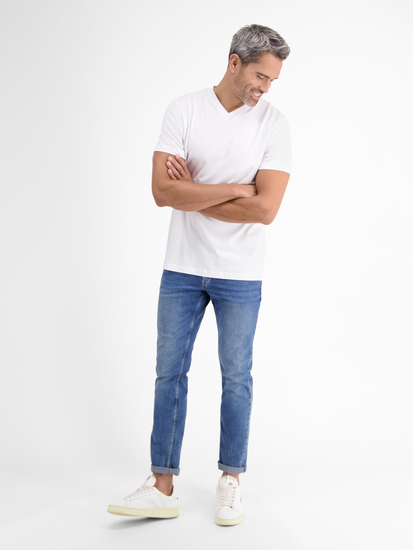 Doppelpack Herren T-Shirt, V-Neck in Premium Baumwollqualität – LERROS SHOP