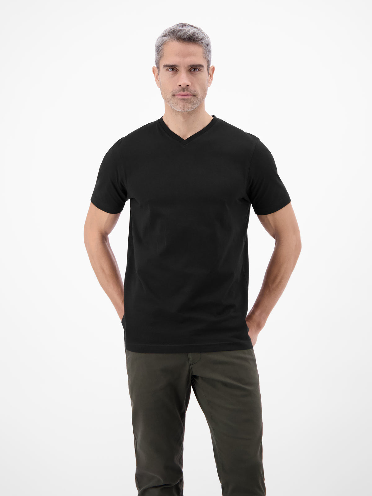 Doppelpack Herren T-Shirt, V-Neck in Premium Baumwollqualität - T-Shirt V-Neck