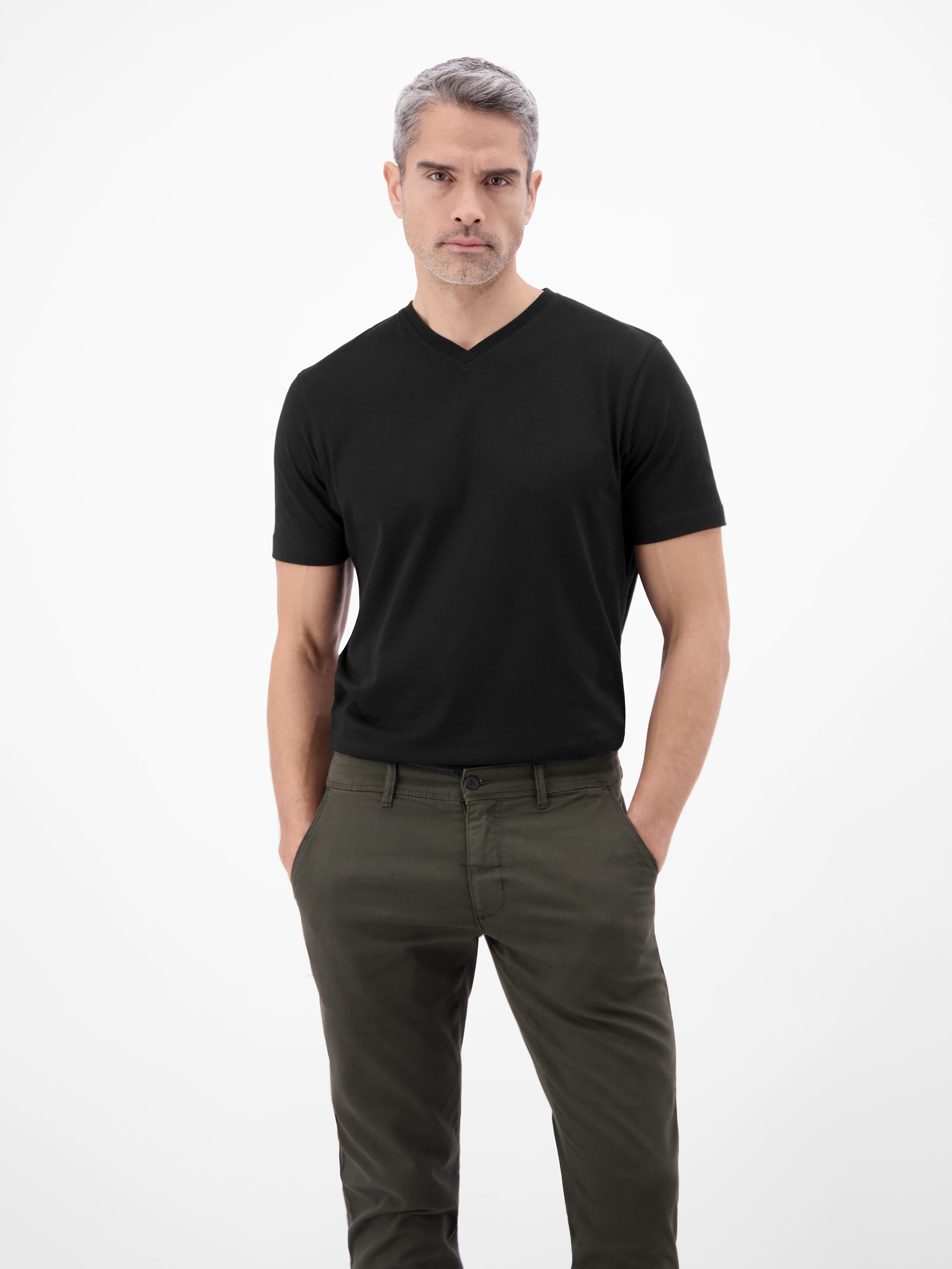 Doppelpack Herren T-Shirt, V-Neck in Premium Baumwollqualität - T-Shirt V-Neck