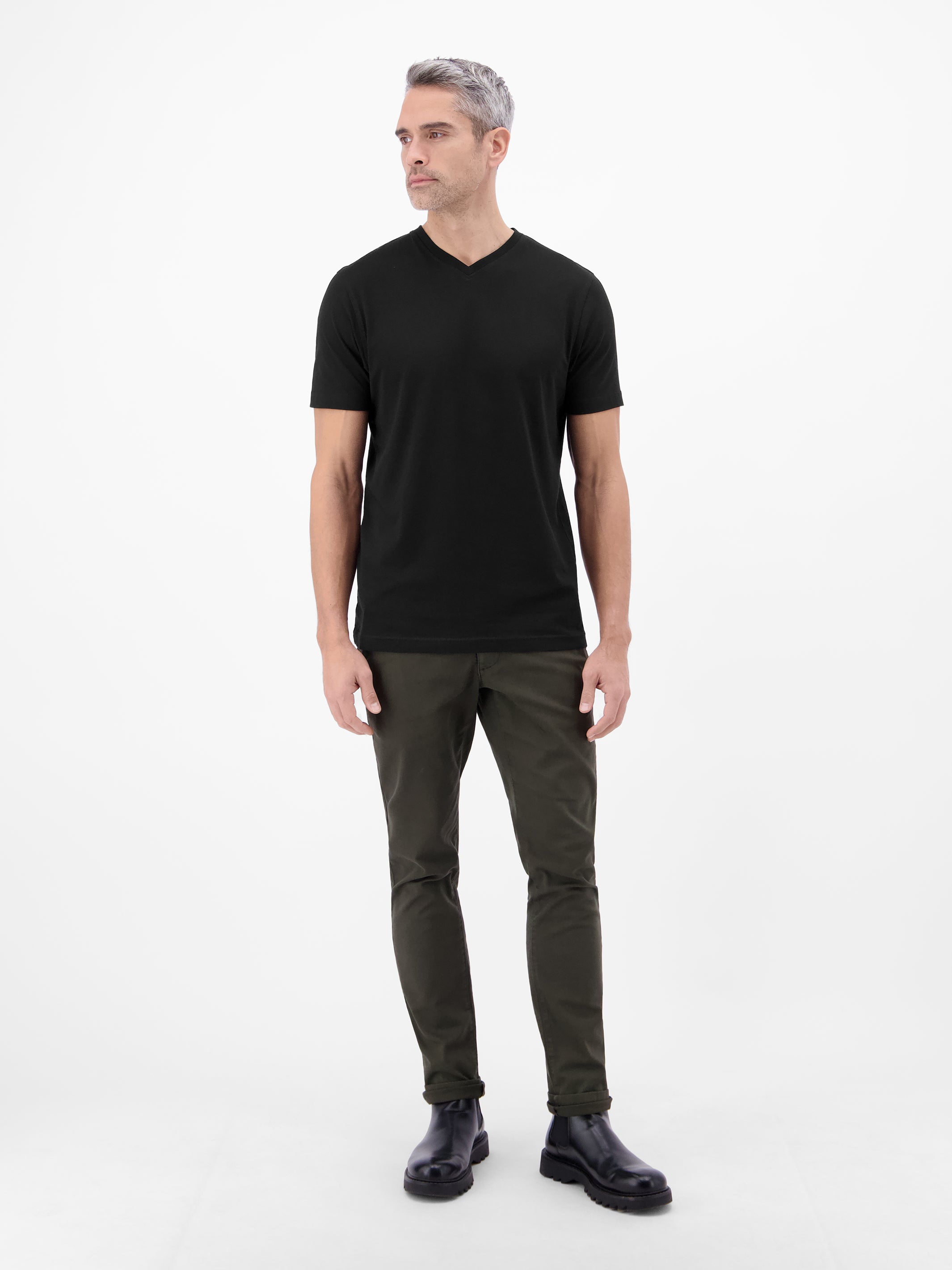 Doppelpack Herren T-Shirt, V-Neck in Premium Baumwollqualität - T-Shirt V-Neck