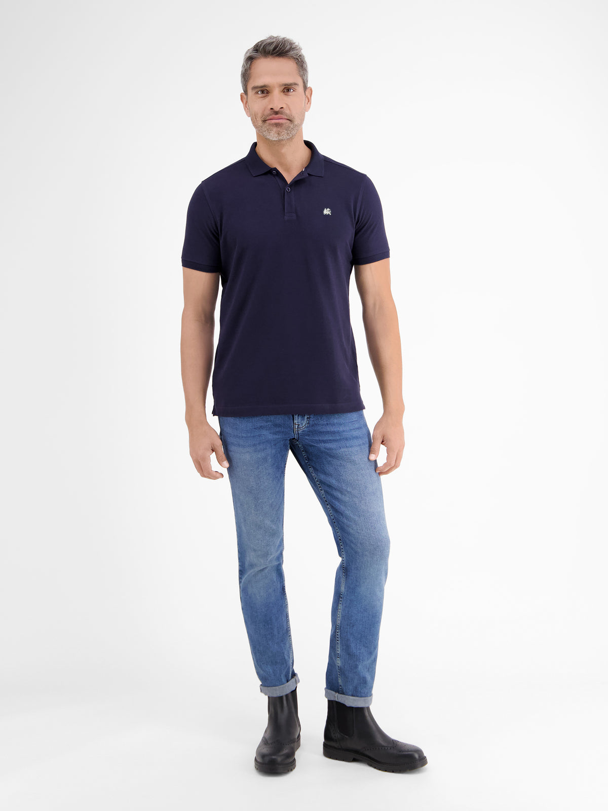 Basic Herren Poloshirt in klassischer Passform und Piquéqualität - LERROS