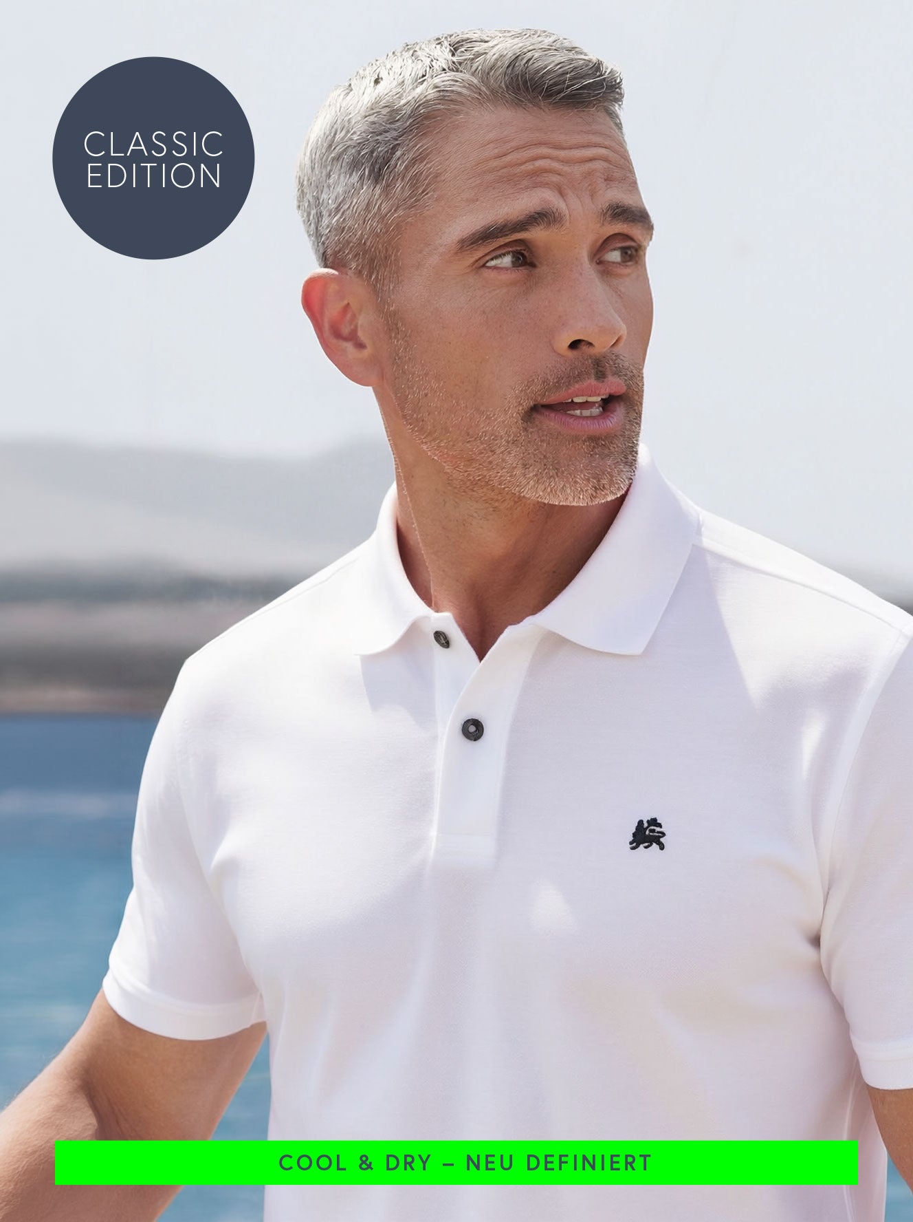 Klassisches Poloshirt für Herren in *Cool & Dry* Piquéqualität - Polo Shirt Kurzarm