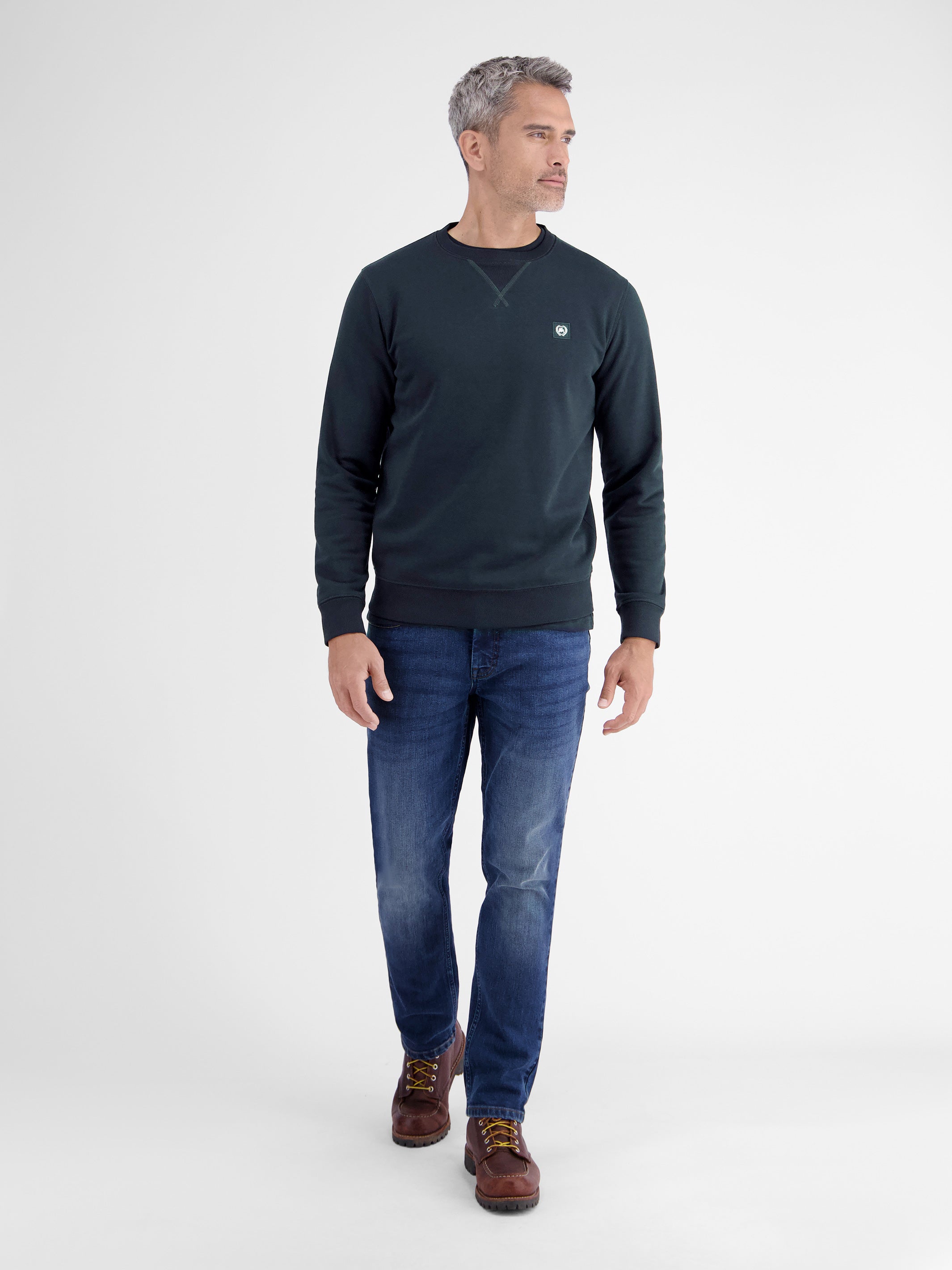 Legeres Sweatshirt mit Rundkragen aus weichem Baumwollmix
