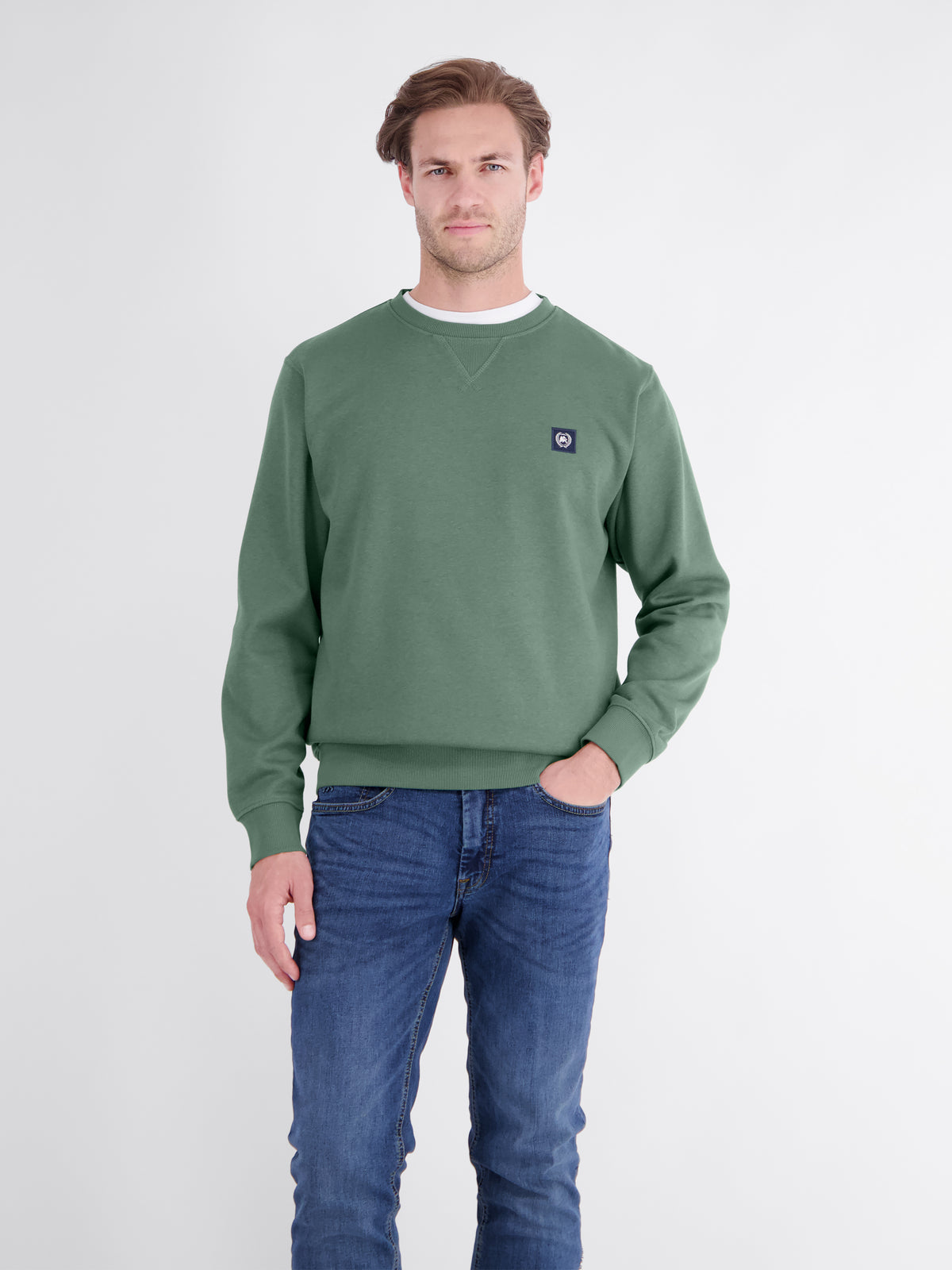 Legeres Sweatshirt mit Rundkragen aus weichem Baumwollmix