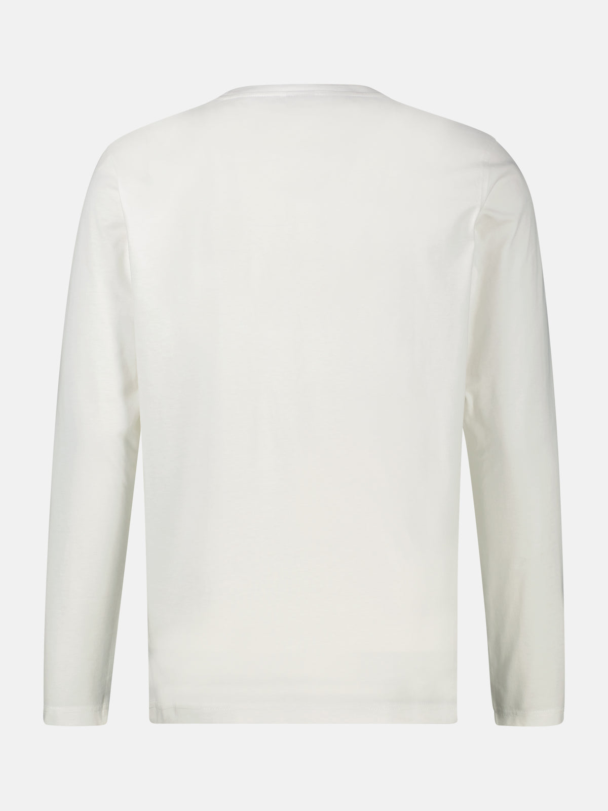 Lightweight cotton long-sleeve shirt with comfortable crew neck