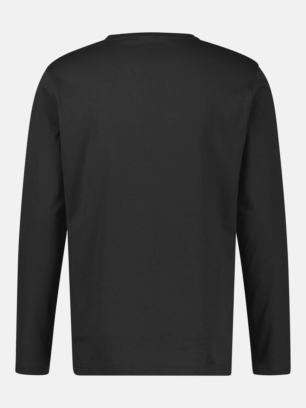Lightweight cotton long-sleeve shirt with comfortable crew neck