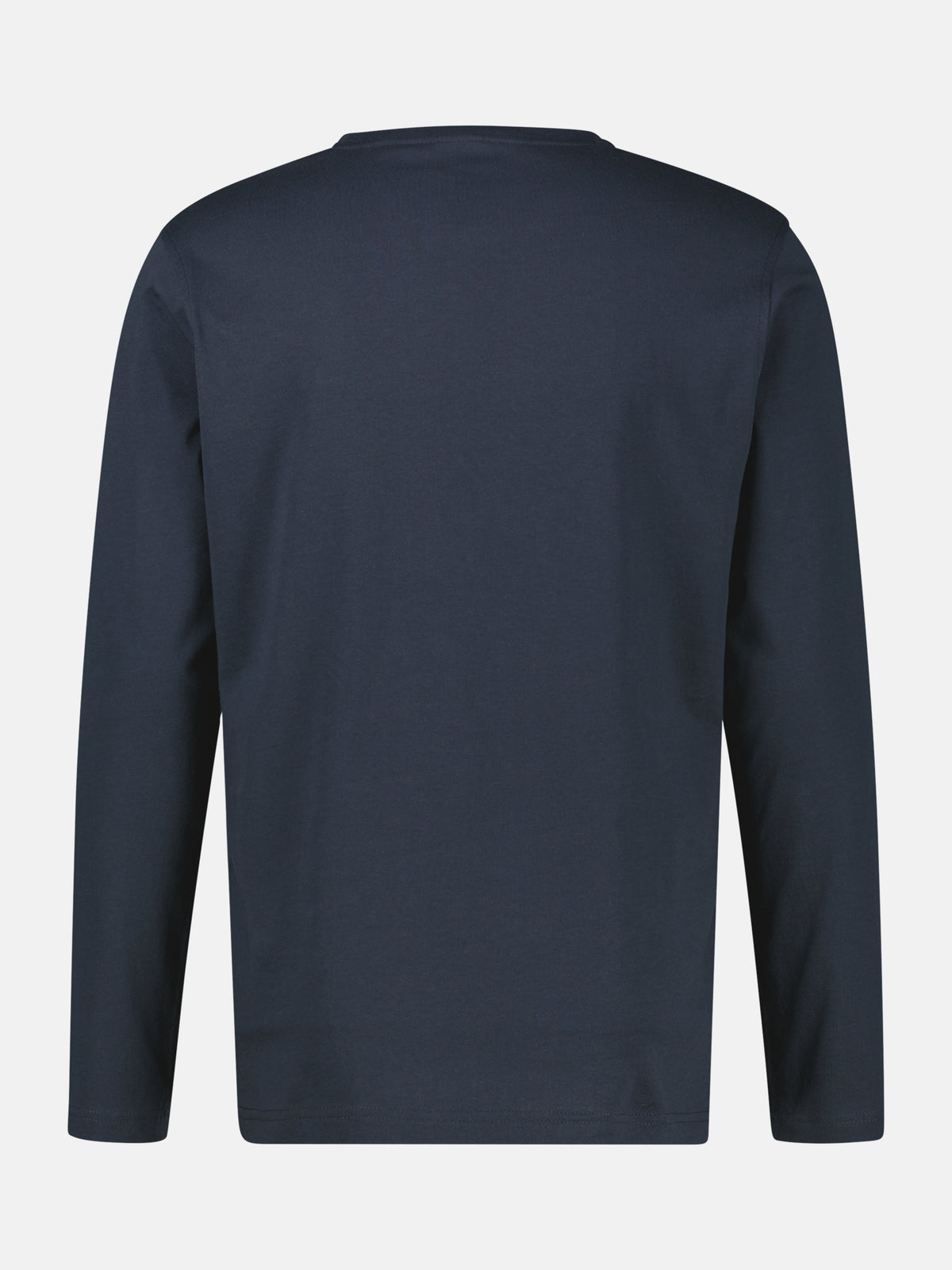 Lightweight cotton long-sleeve shirt with comfortable crew neck