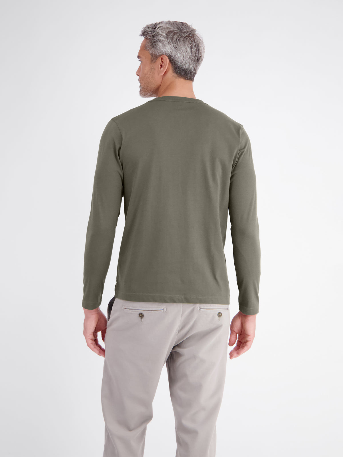 Leichtes Baumwoll-Longsleeve-Shirt mit bequemem Rundkragen