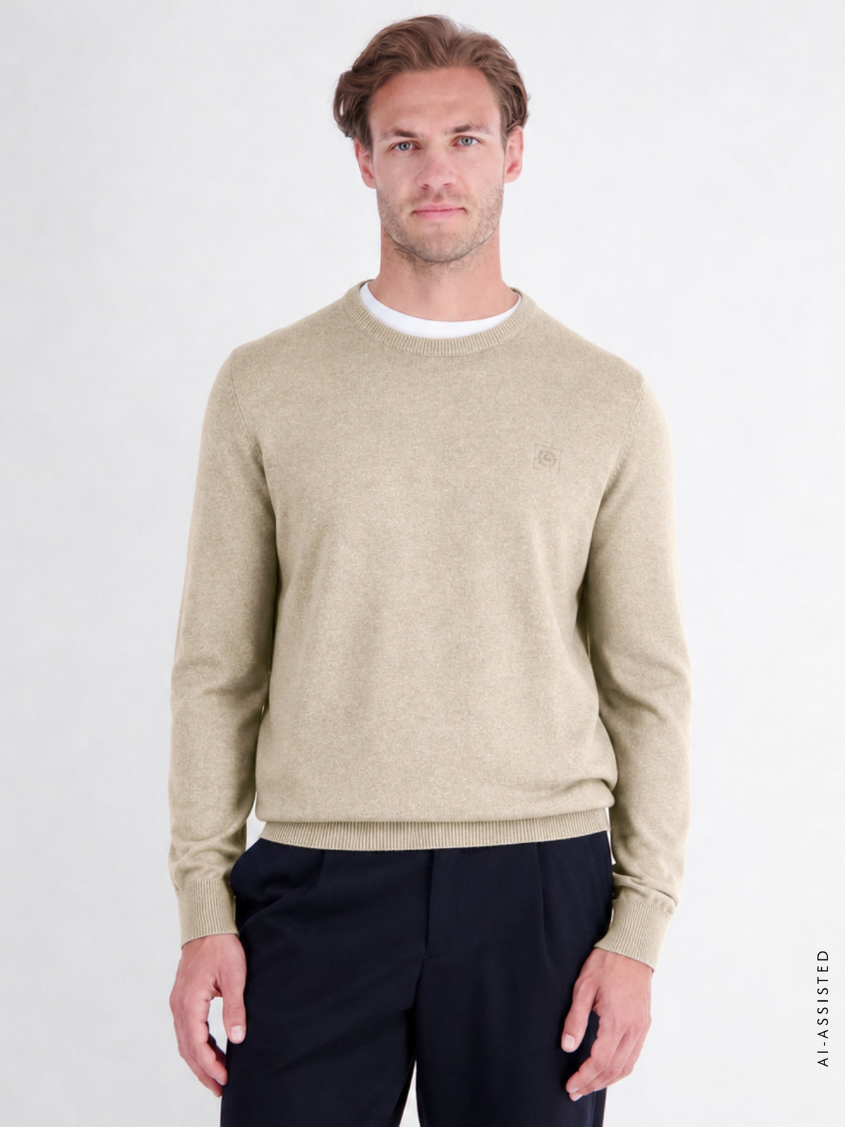 Sportlicher Strickpullover aus nachhaltiger Baumwolle