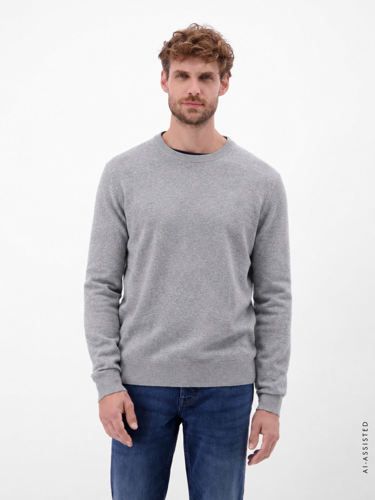 Sportlicher Strickpullover aus nachhaltiger Baumwolle