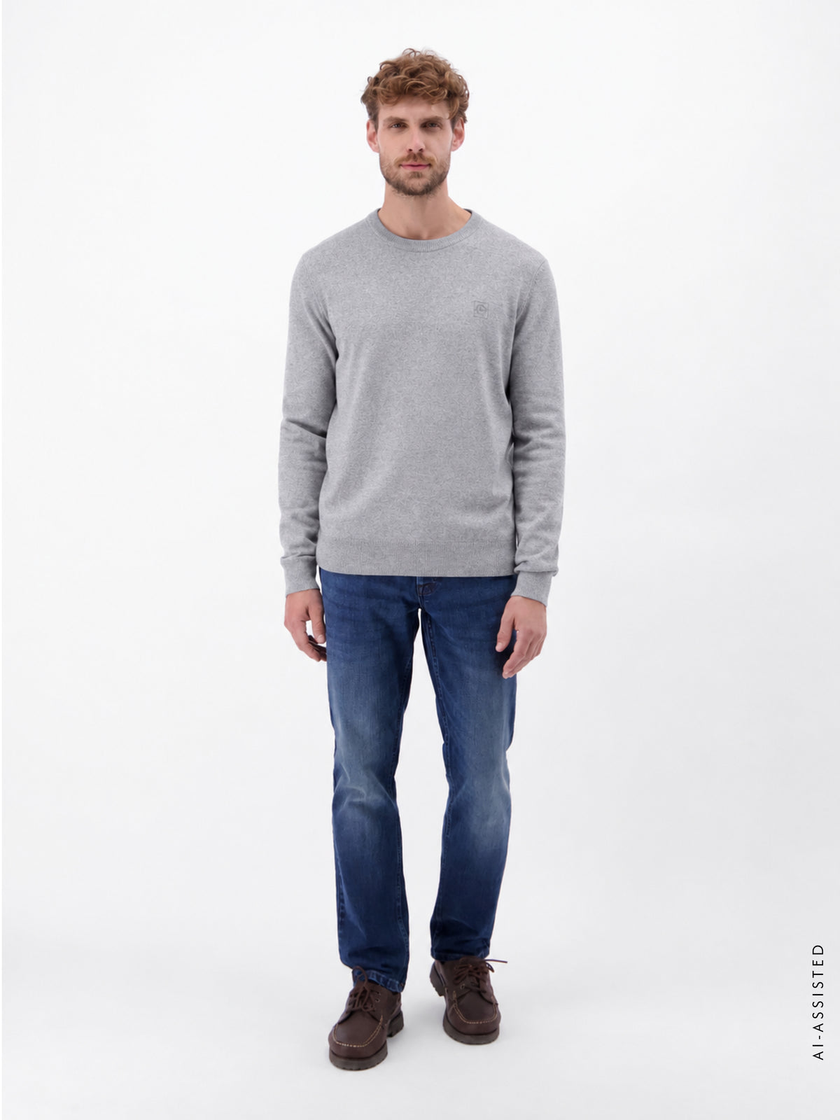 Sportlicher Strickpullover aus nachhaltiger Baumwolle