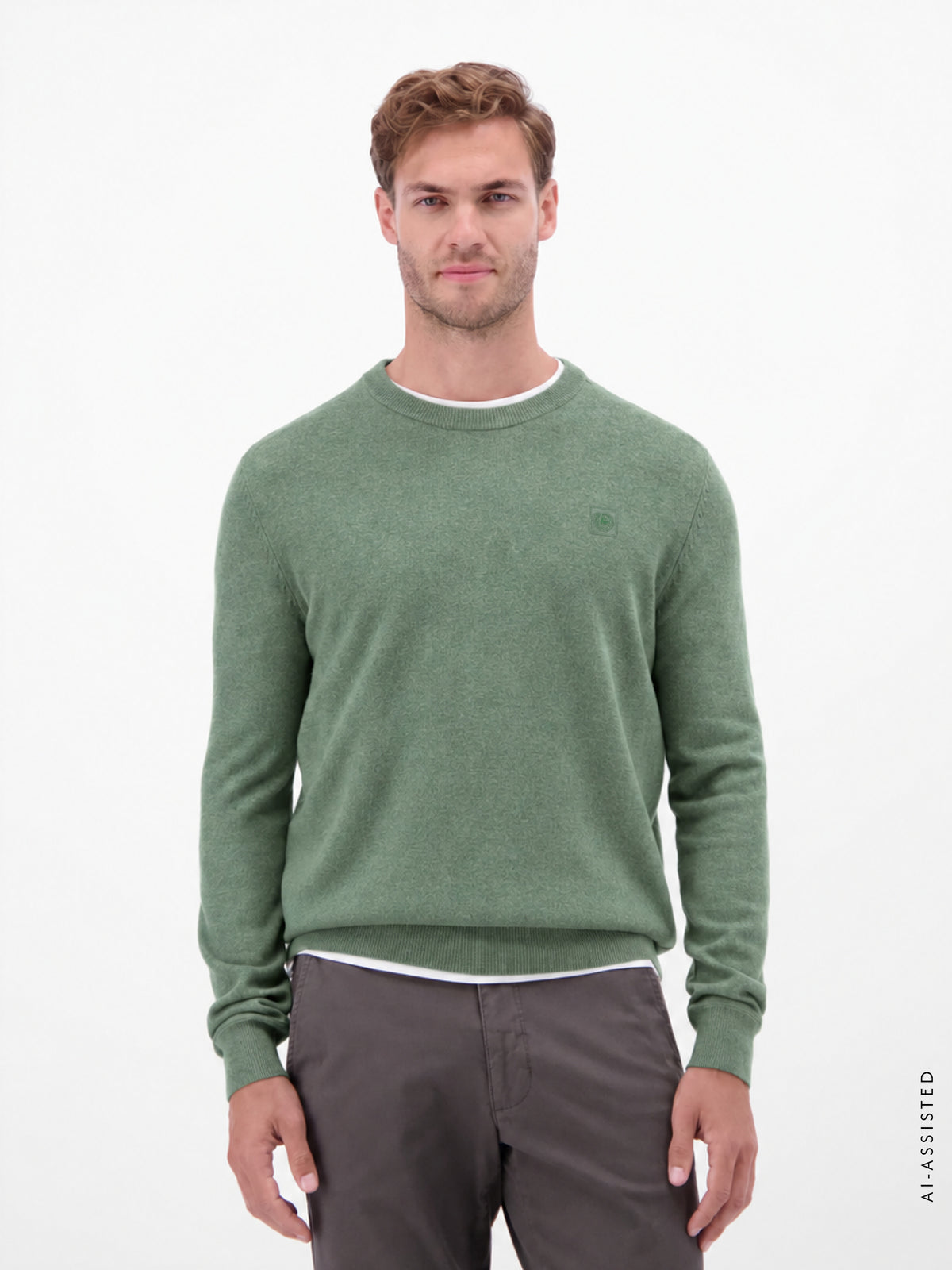 Sportlicher Strickpullover aus nachhaltiger Baumwolle