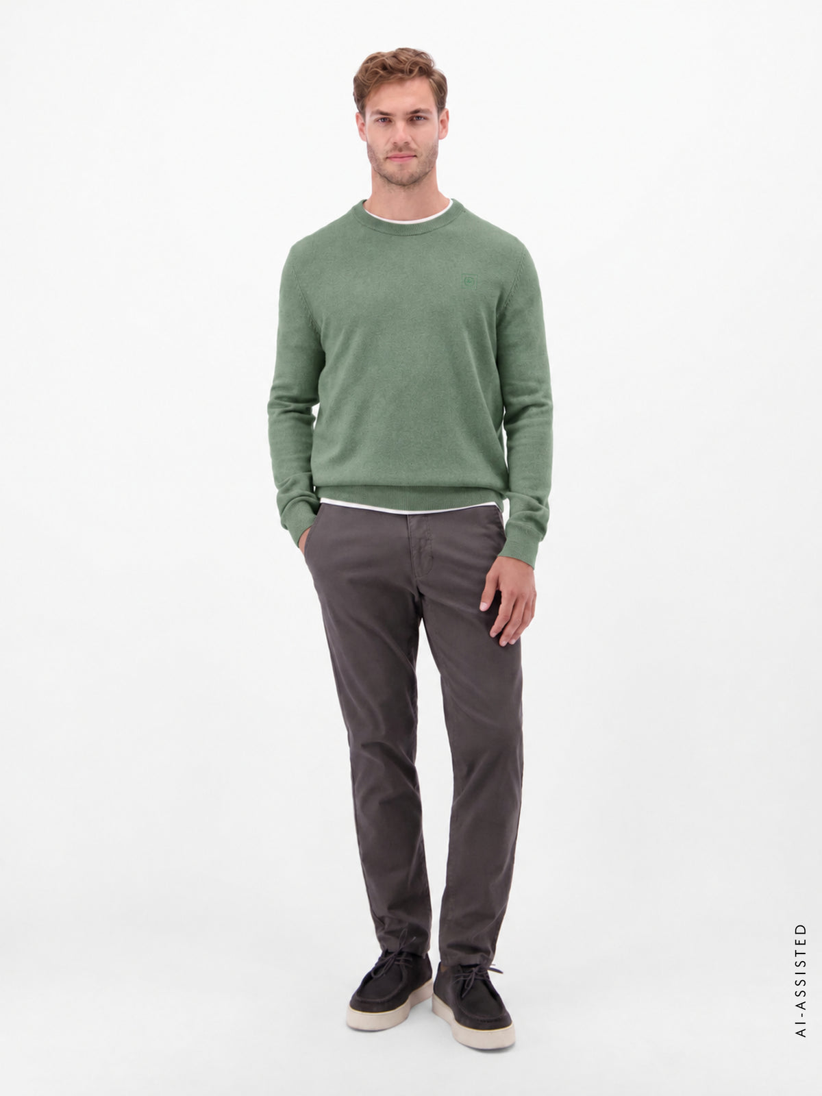 Sportlicher Strickpullover aus nachhaltiger Baumwolle
