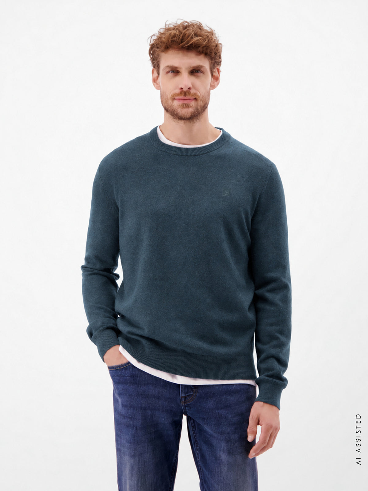 Sportlicher Strickpullover aus nachhaltiger Baumwolle