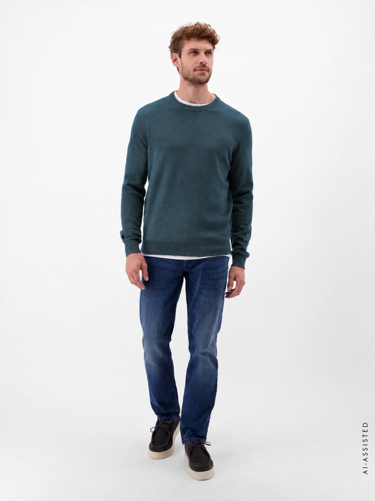 Sportlicher Strickpullover aus nachhaltiger Baumwolle