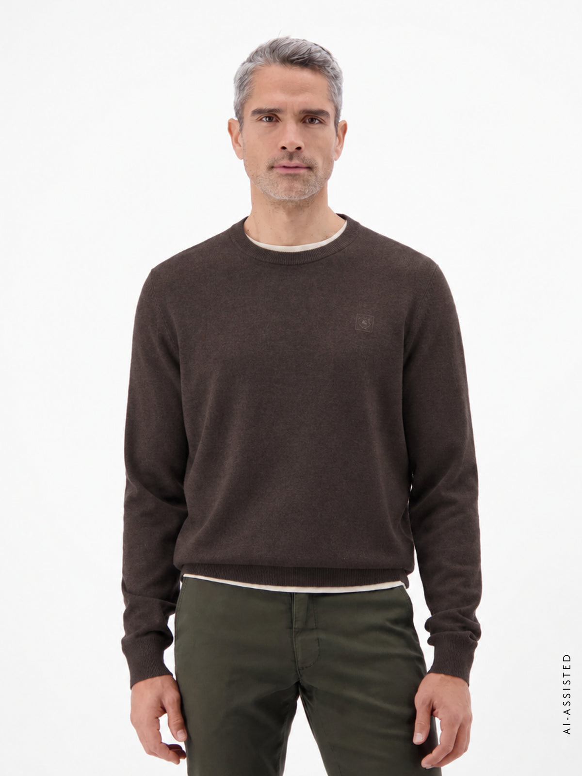 Sportlicher Strickpullover aus nachhaltiger Baumwolle