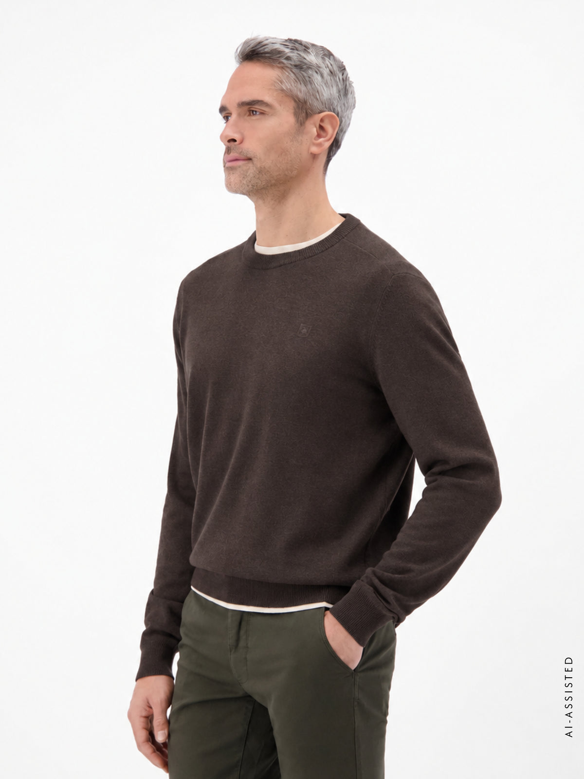 Sportlicher Strickpullover aus nachhaltiger Baumwolle