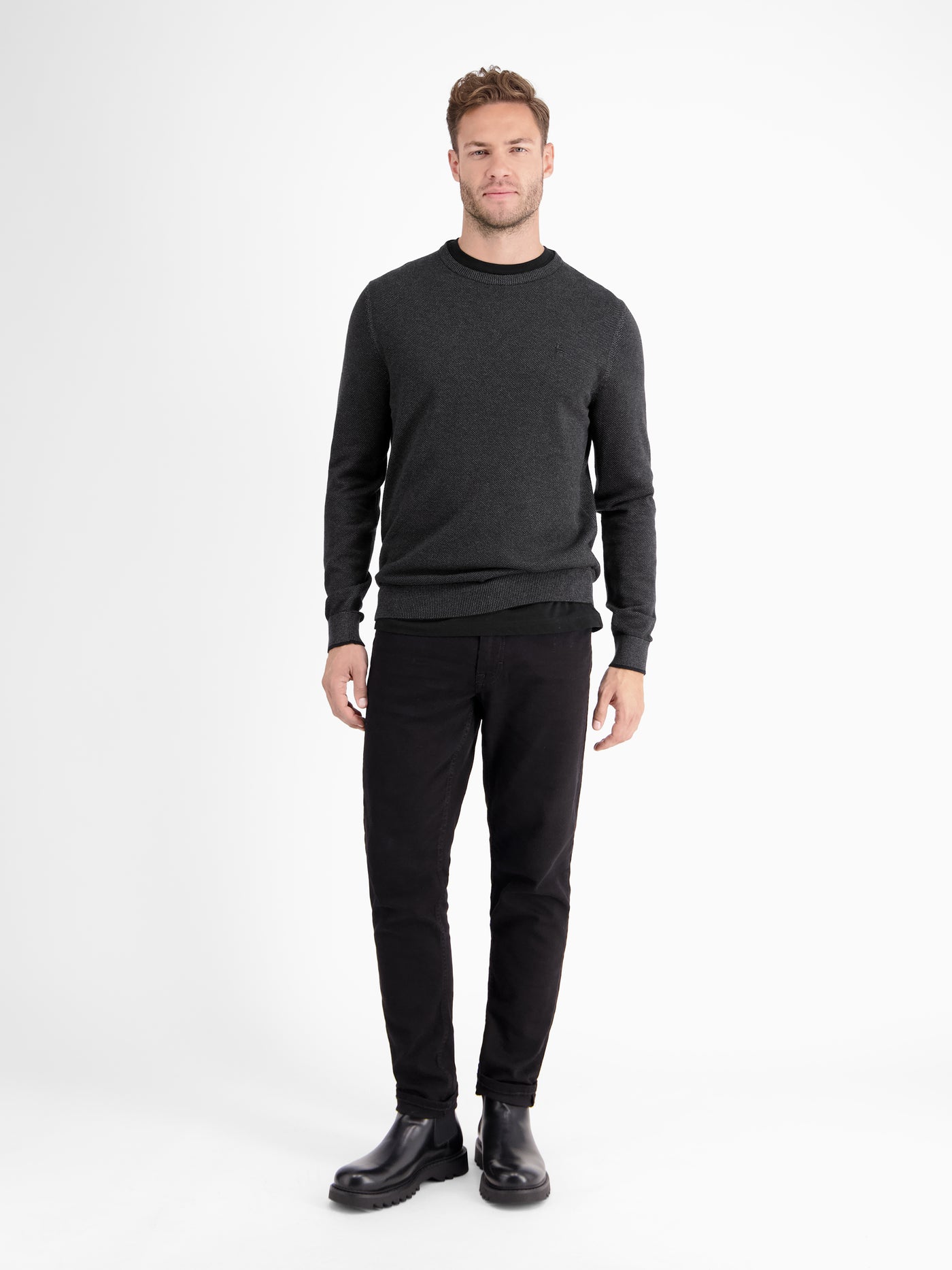 Strickpullover aus  Schurwoll-Kaschmir-Mix, stilvoll und entspannt - LERROS