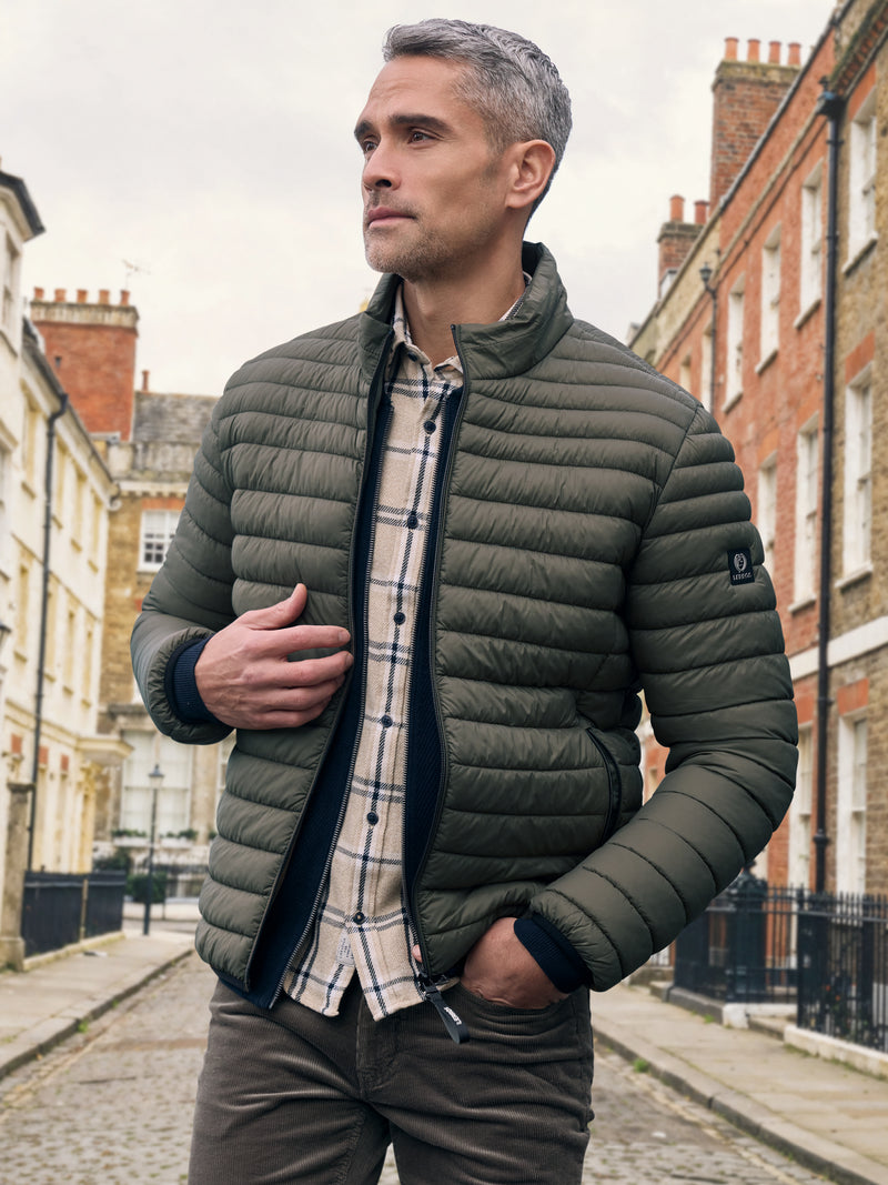Lightweight blouson in quilted look made from durable nylon