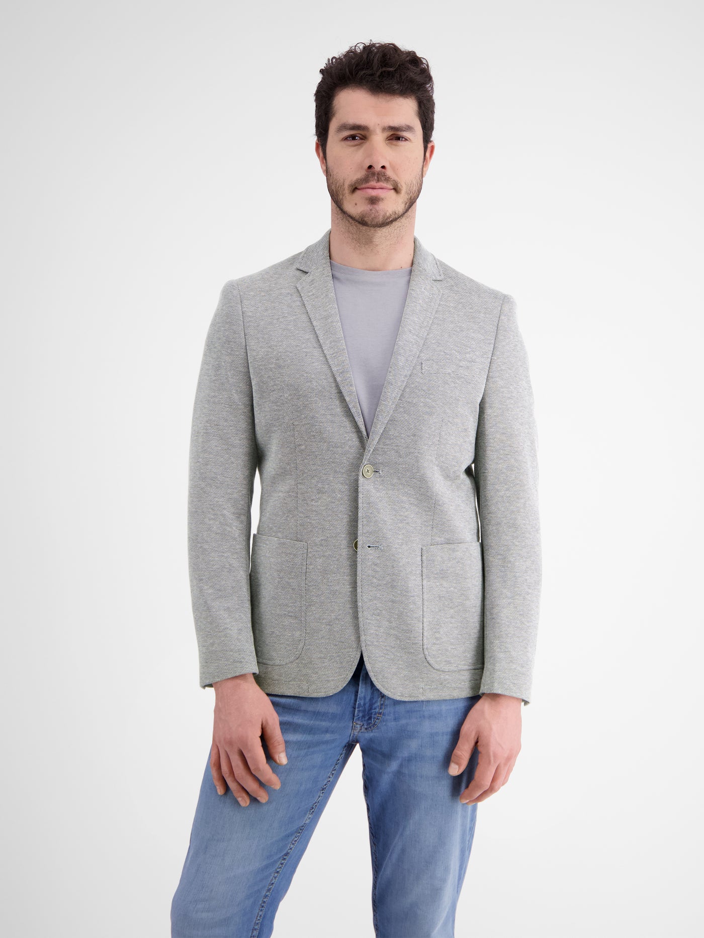 Jersey blazer with pockets