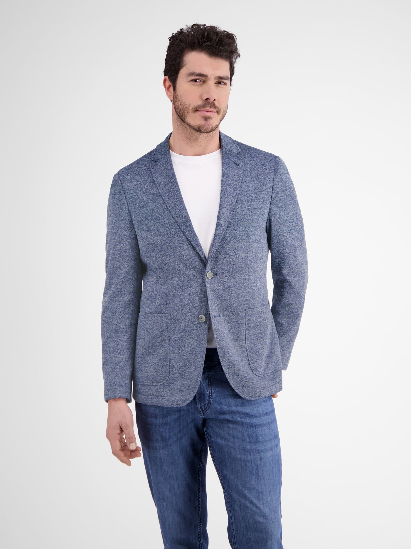 Jersey blazer with inner lining print