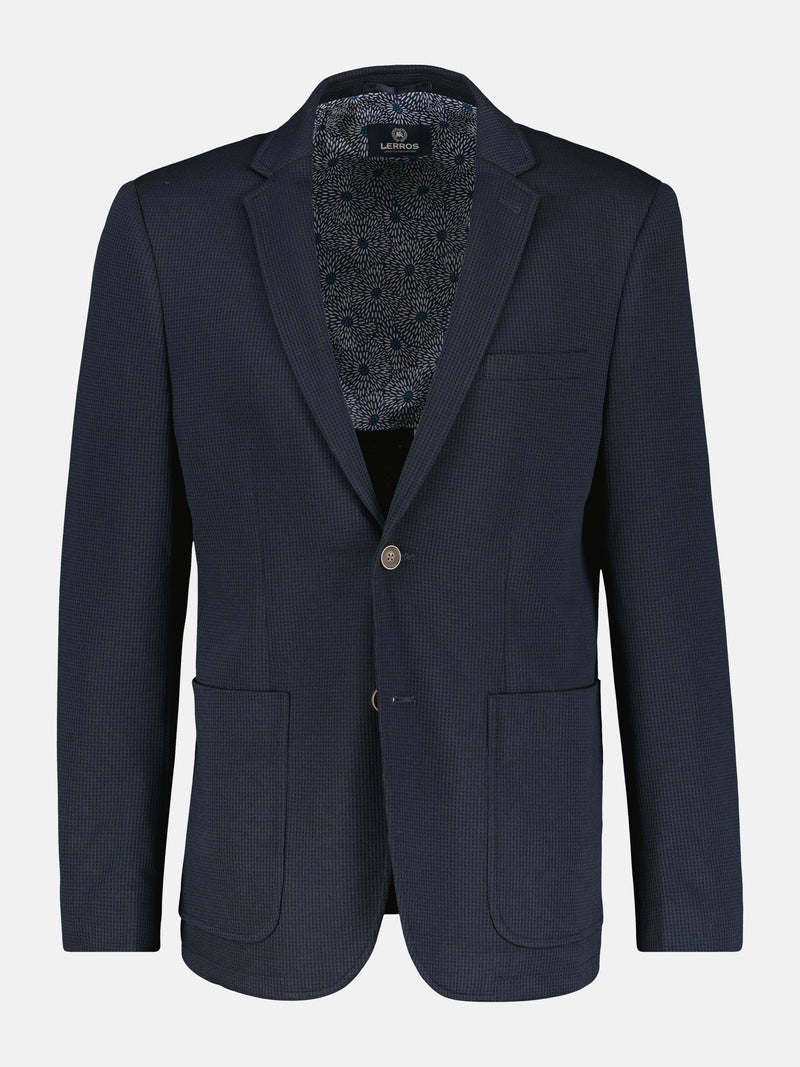 Jerseyblazer in Strickoptik, 2-Knopf-Design - 
