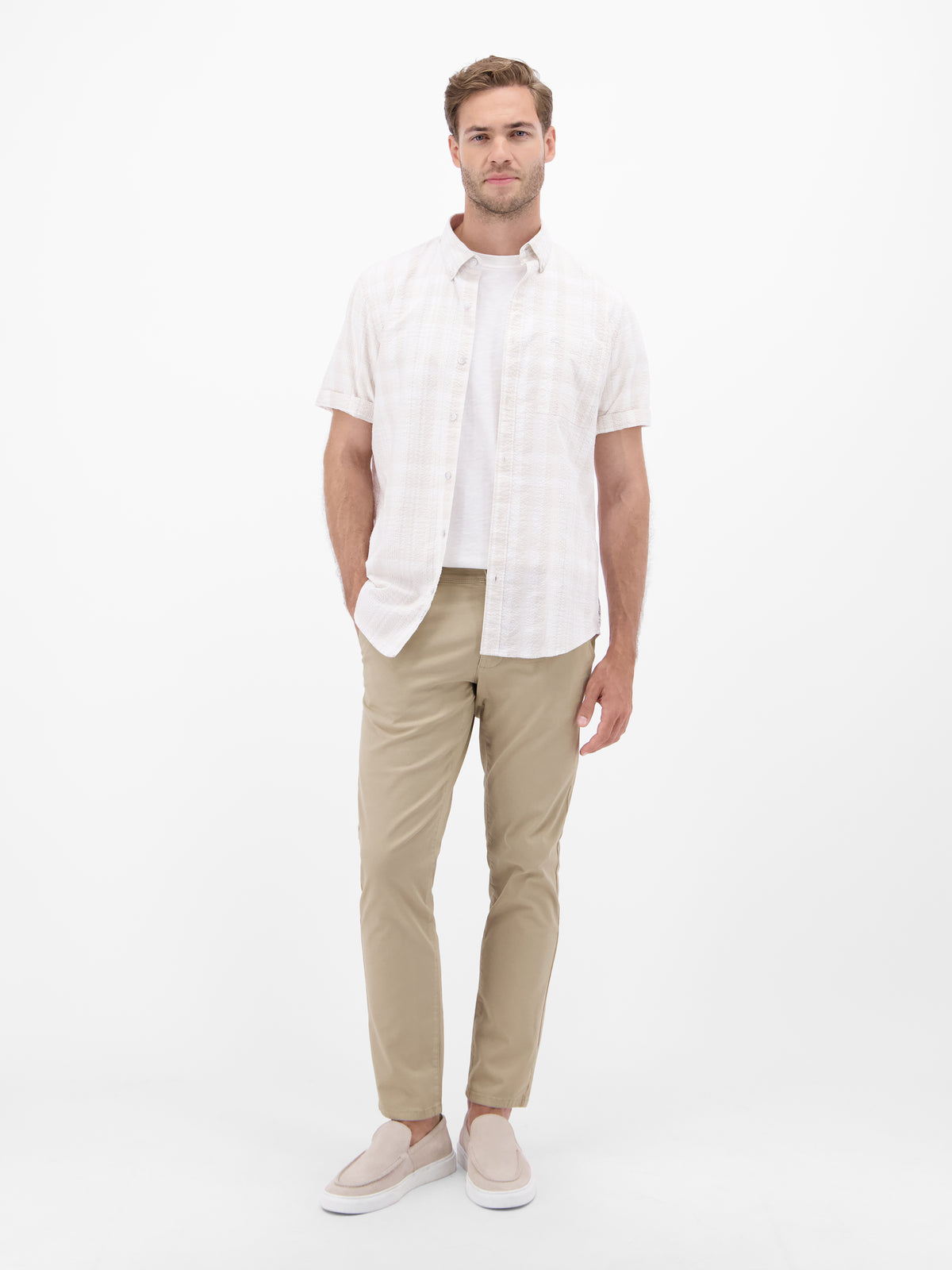 Basic Chino in Strukturqualität, SLIM FIT - LERROS