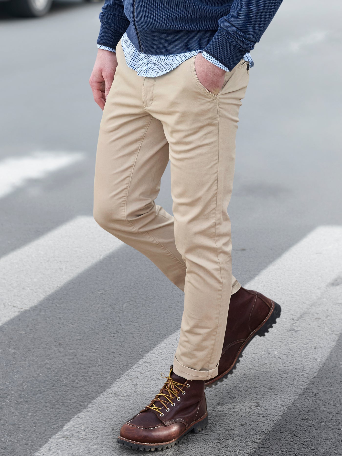 Basic Chino in Strukturqualität, SLIM FIT - LERROS