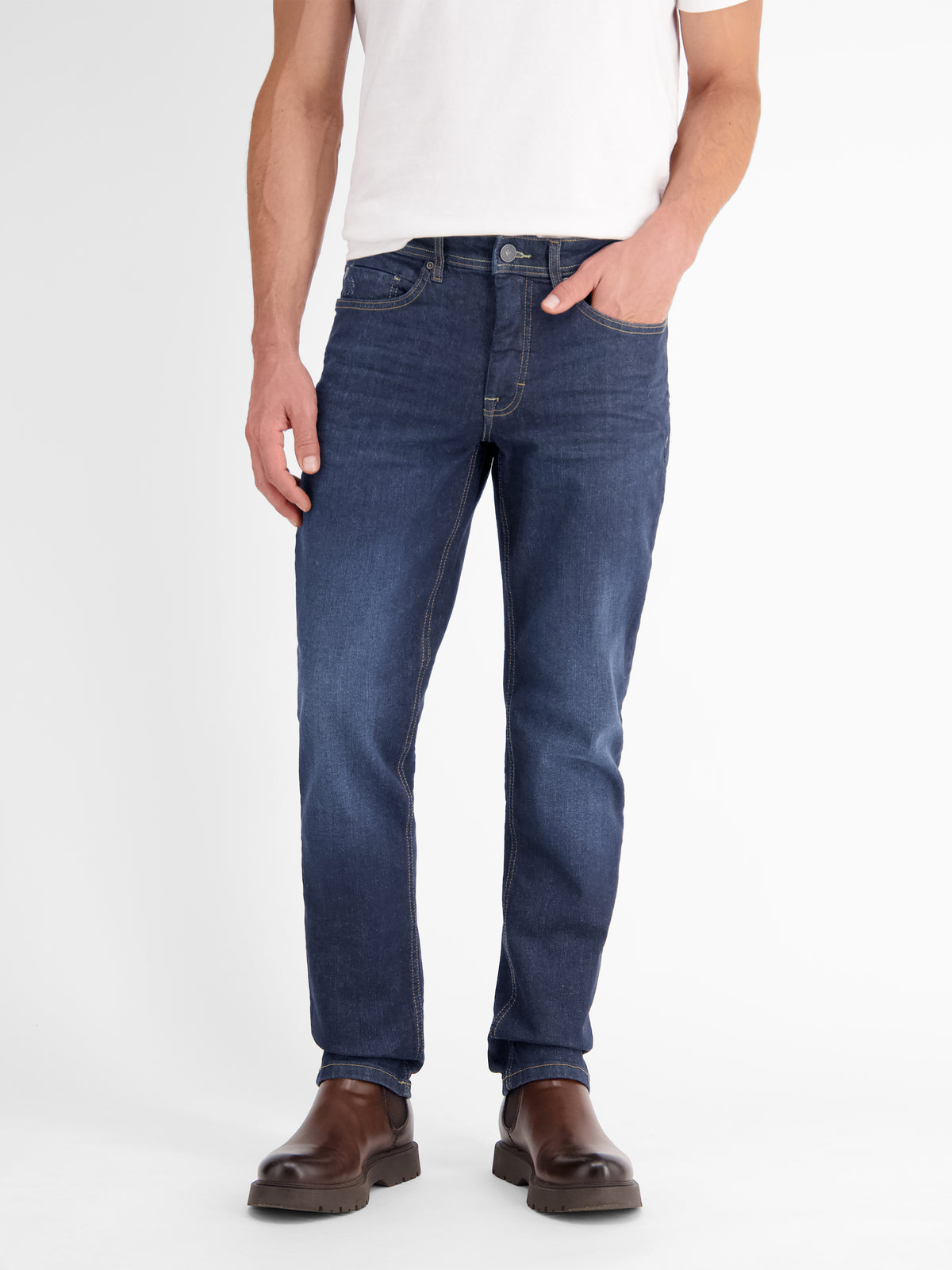 BAXTER 5-Pocket-Denim im Used-Look, RELAXED FIT - LERROS