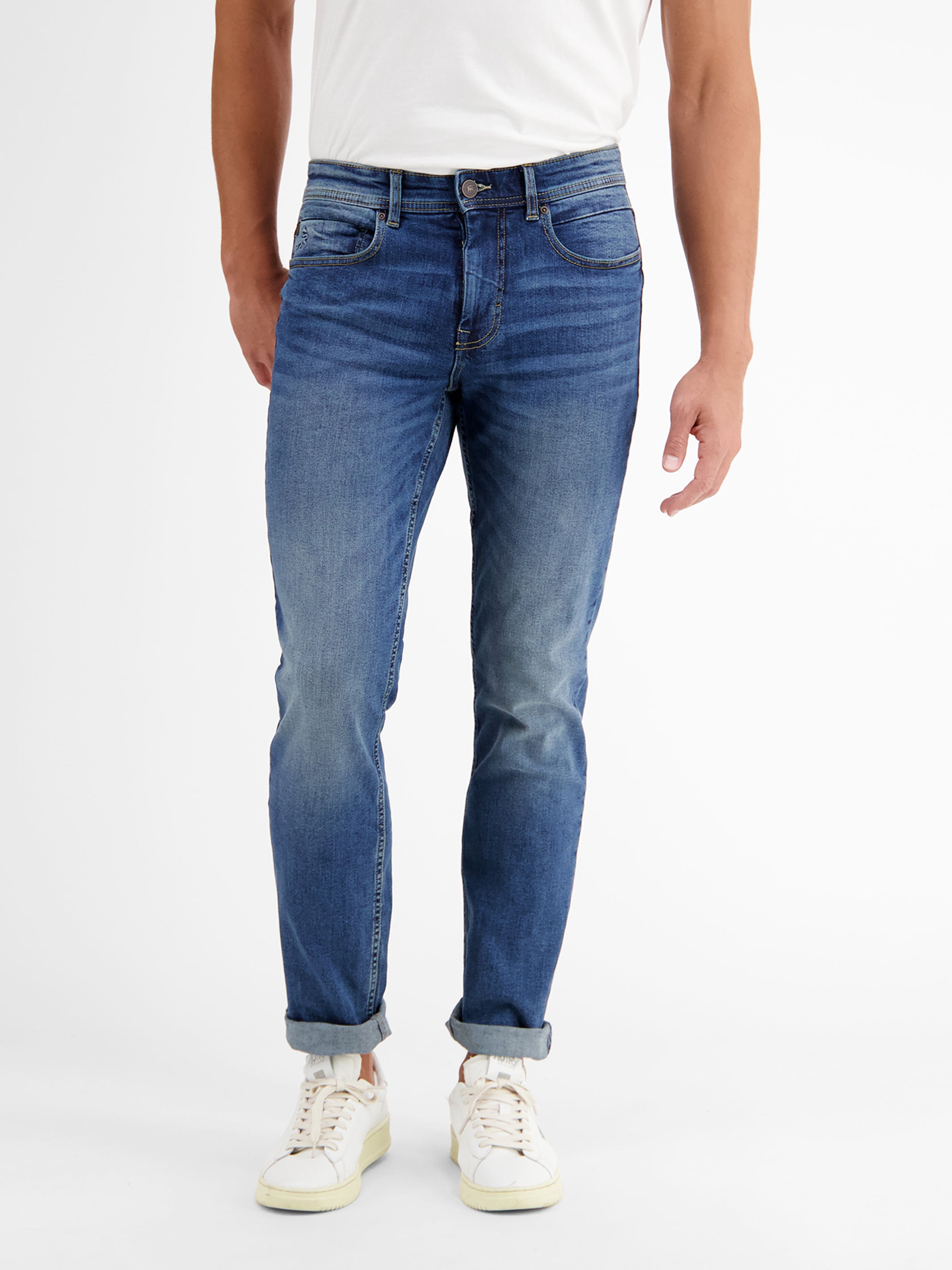 BAXTER 5-Pocket-Denim im Used-Look, RELAXED FIT, Comfort Stretch - LERROS